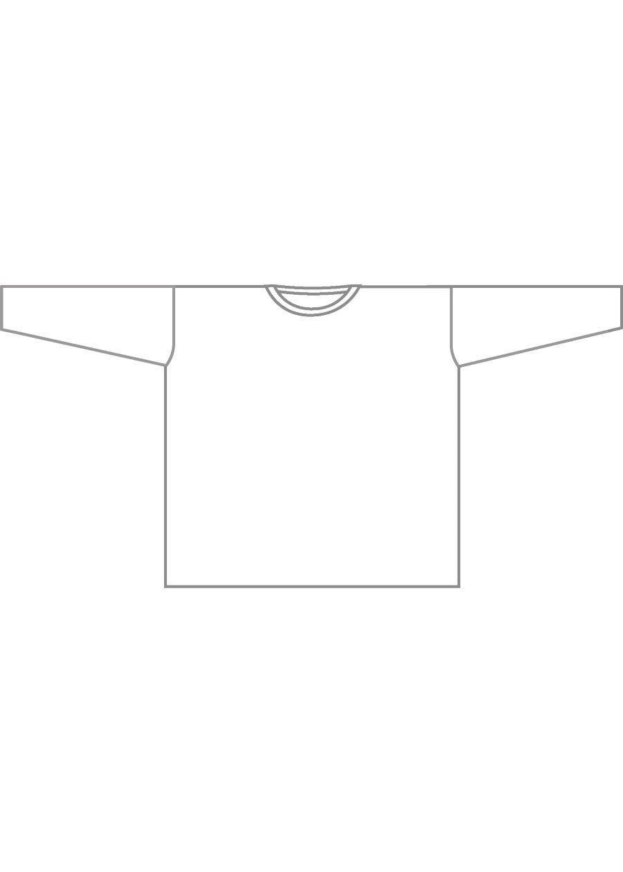 cotton jersey long sleeve round neck t-shirt - long