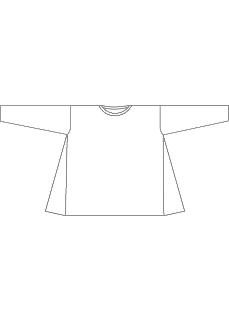 cotton jersey side panelled round neck t-shirt - mid plus