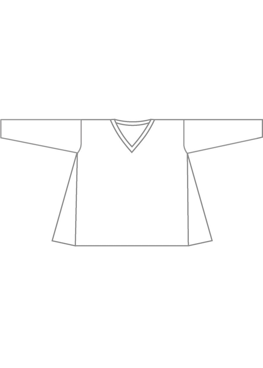 side panelled V neck t-shirt - long
