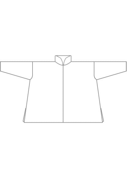 silk wide a-line shirt with chinese collar - mid plus