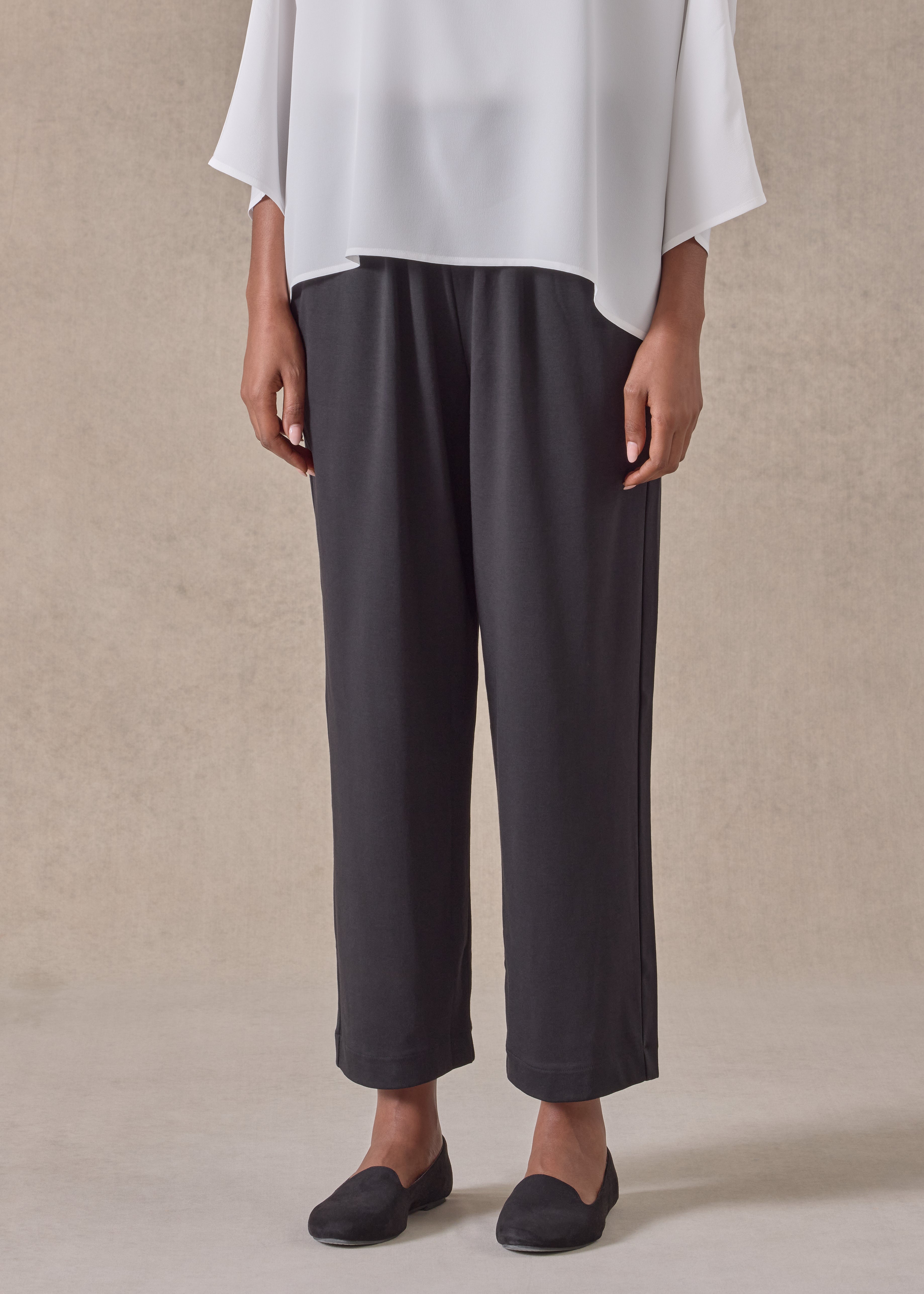 cotton jersey japanese trouser (black)