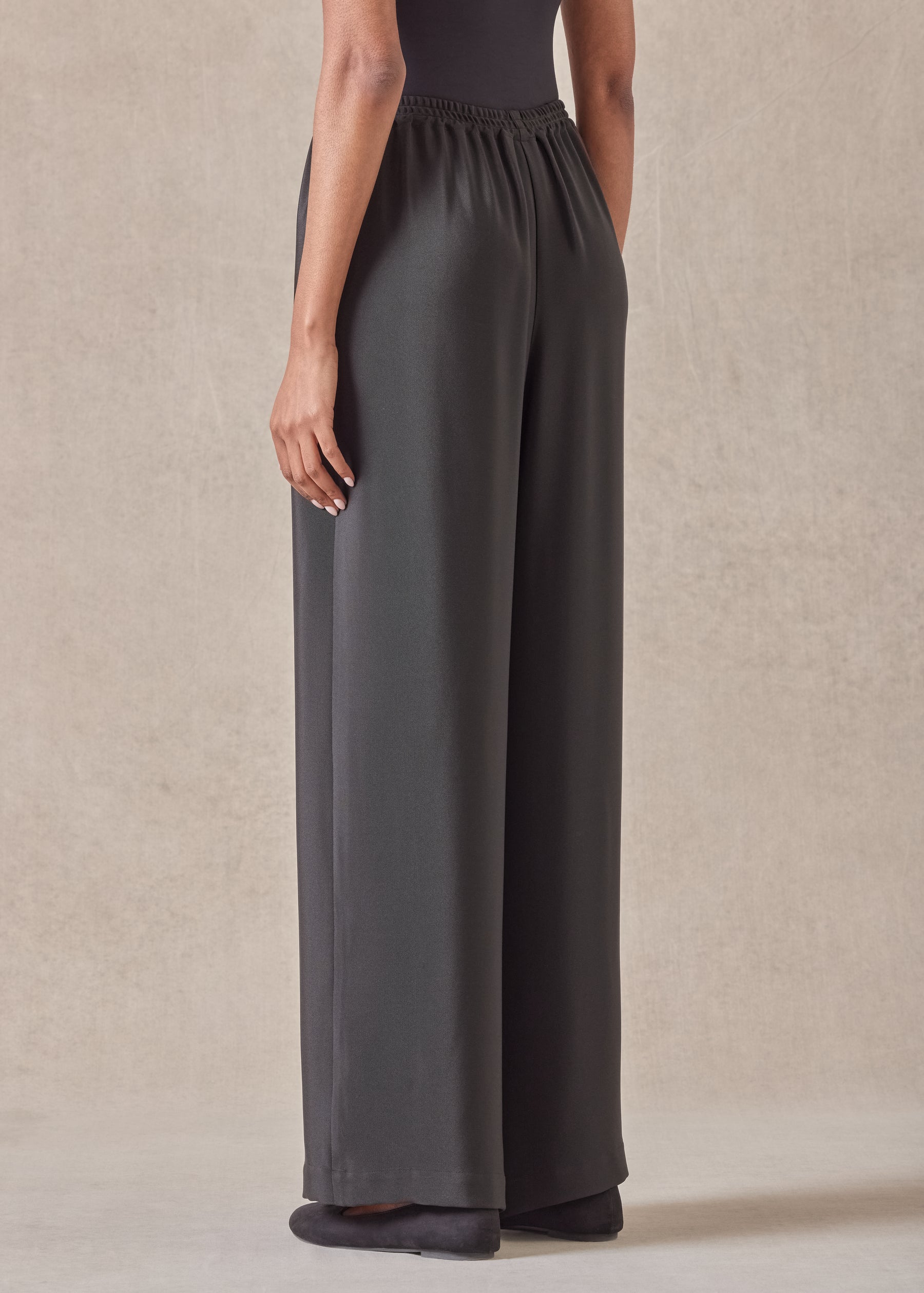 silk flared trouser