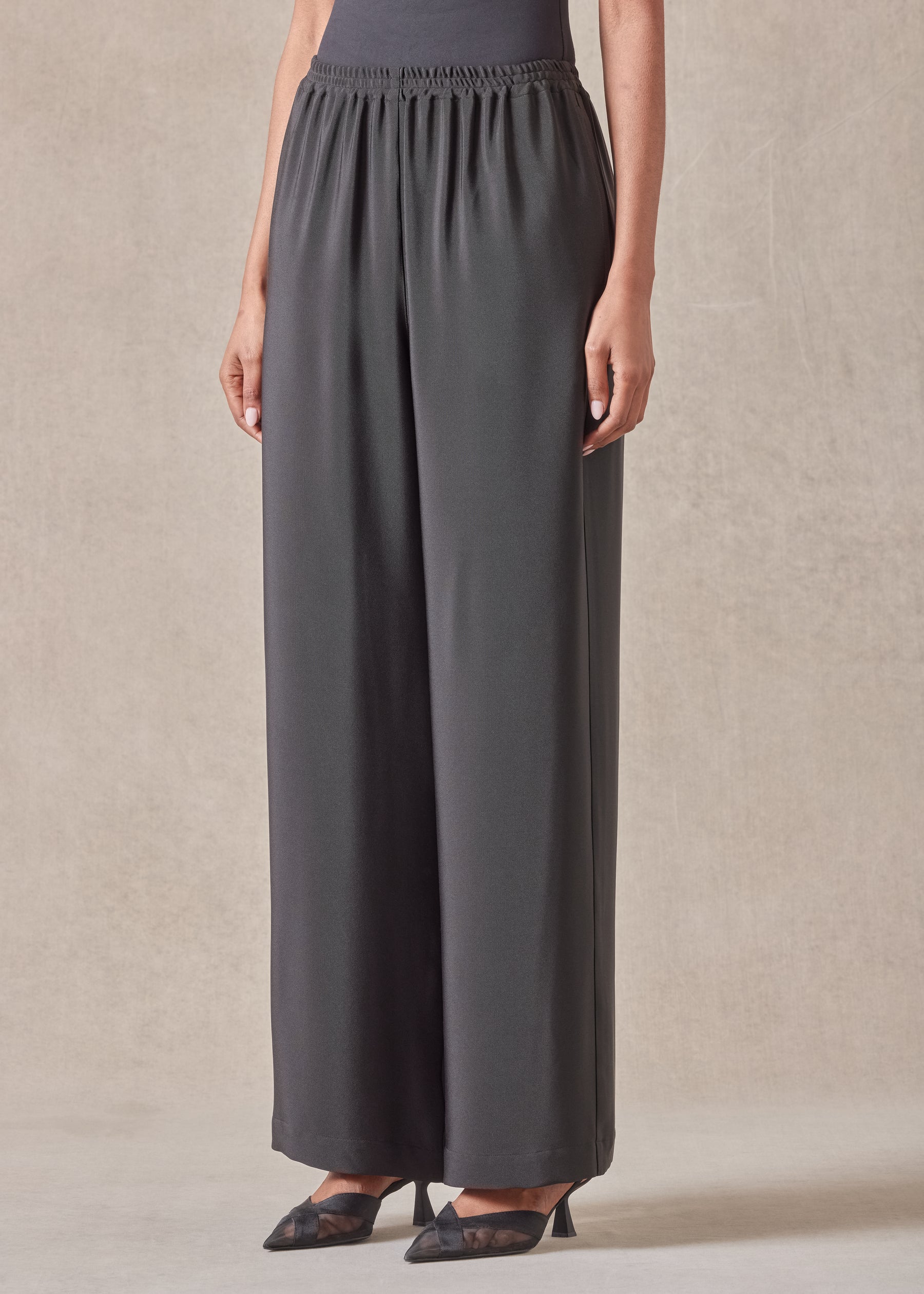 silk flared trouser