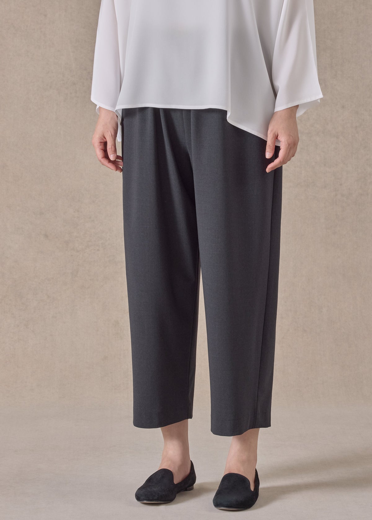 wool stretch japanese trouser (coal)