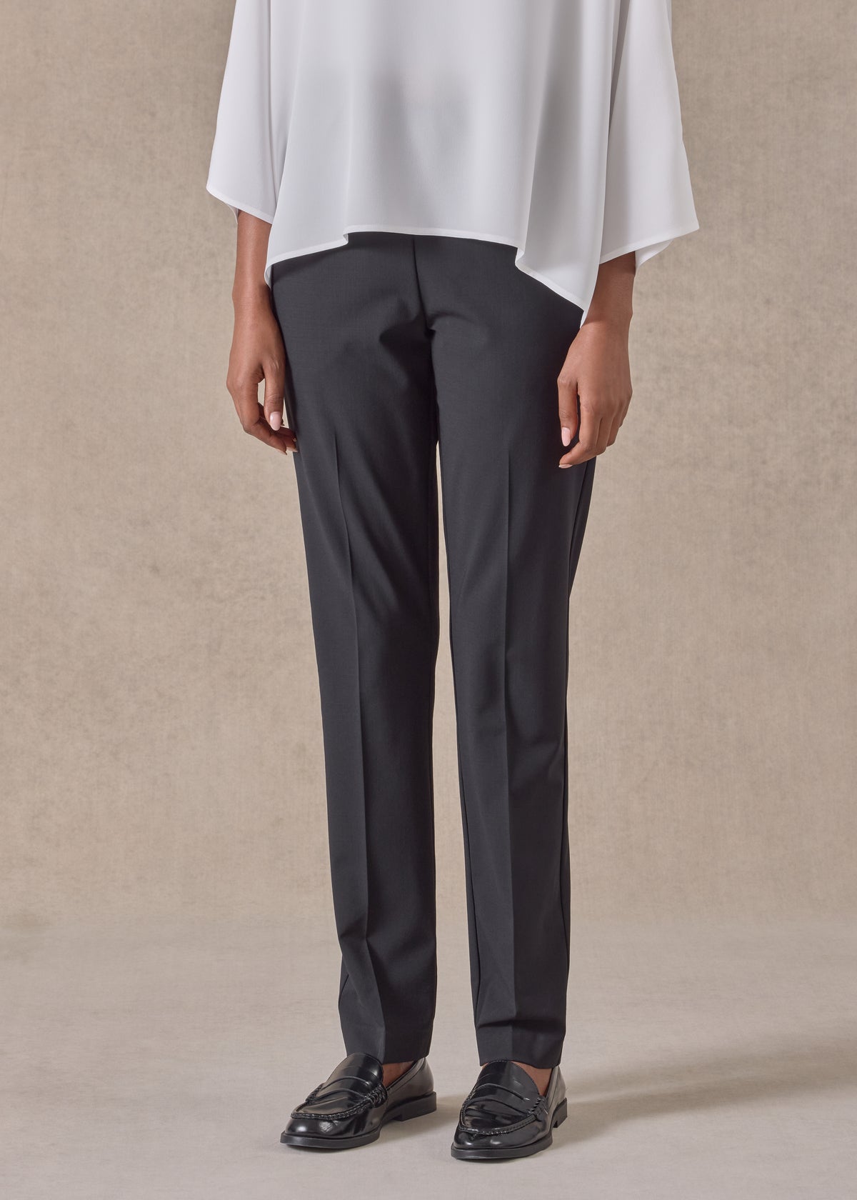 wool stretch narrow trouser