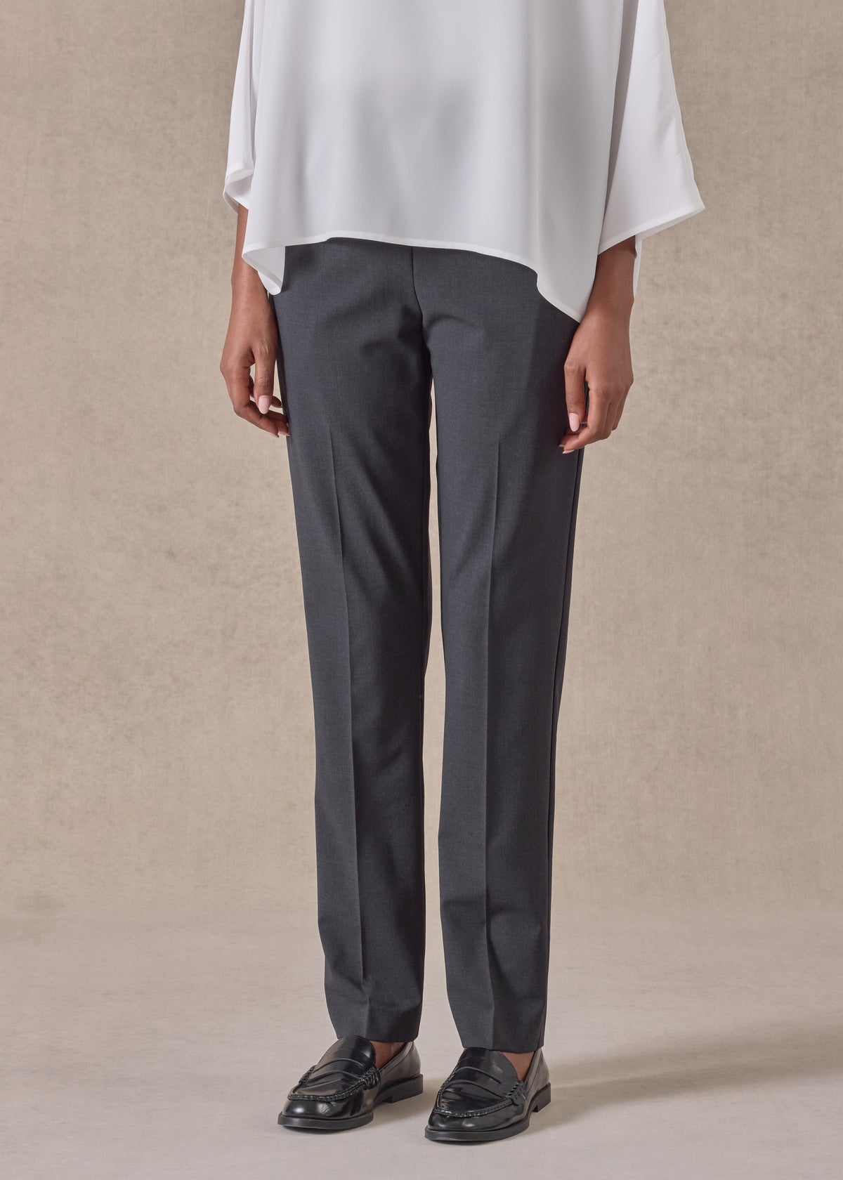 wool stretch narrow trouser