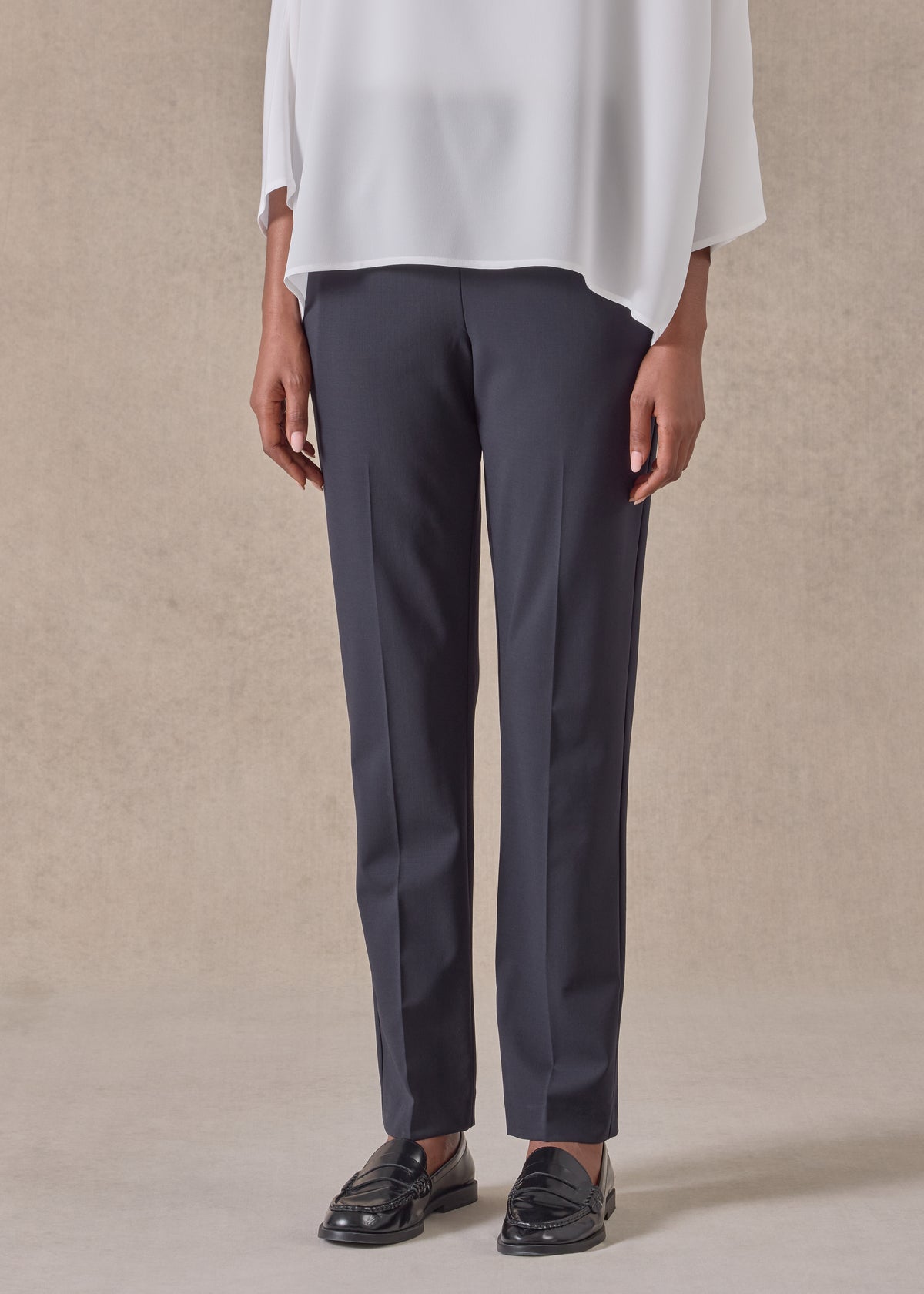 wool stretch narrow trouser