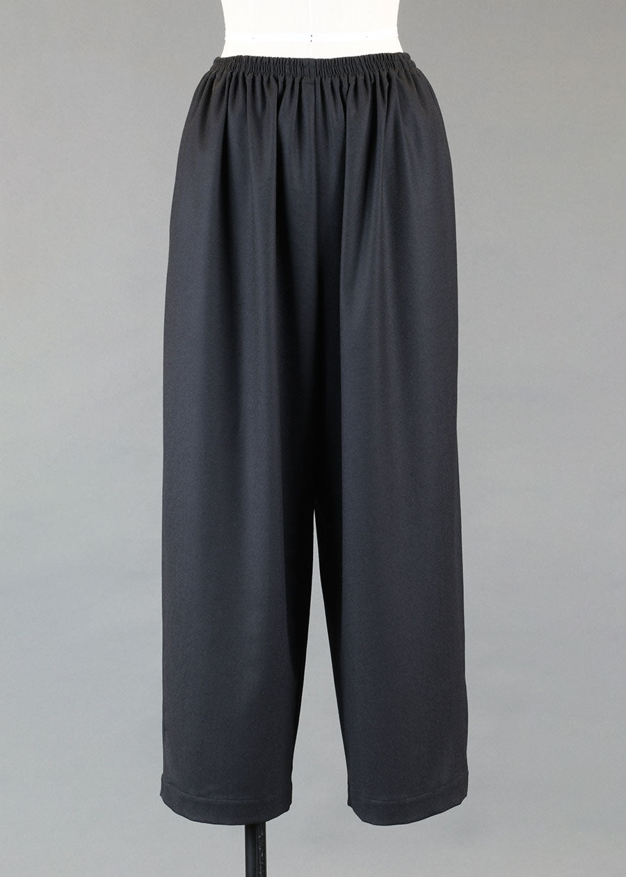 wool wide trouser
