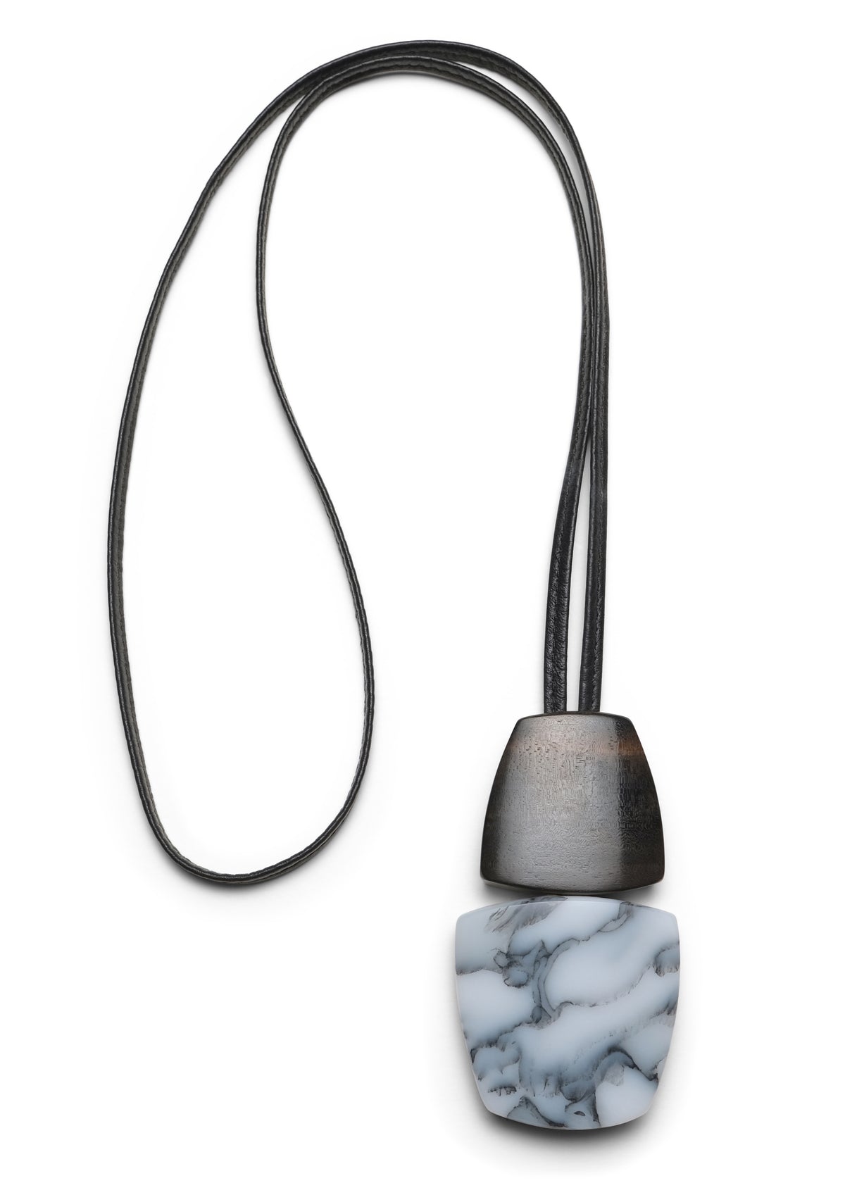 two part contemporary marbled pendant