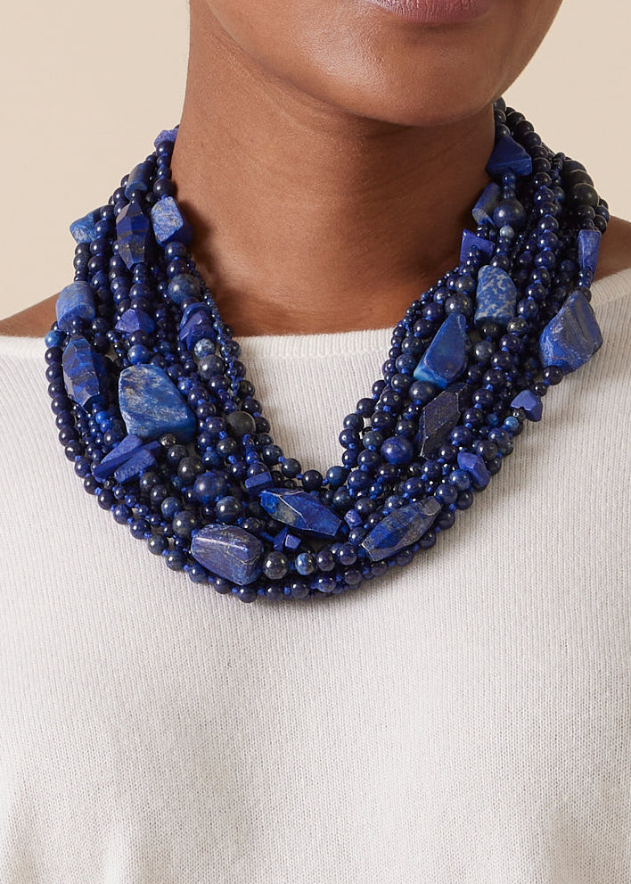 unique multistrand necklace (Lapis)
