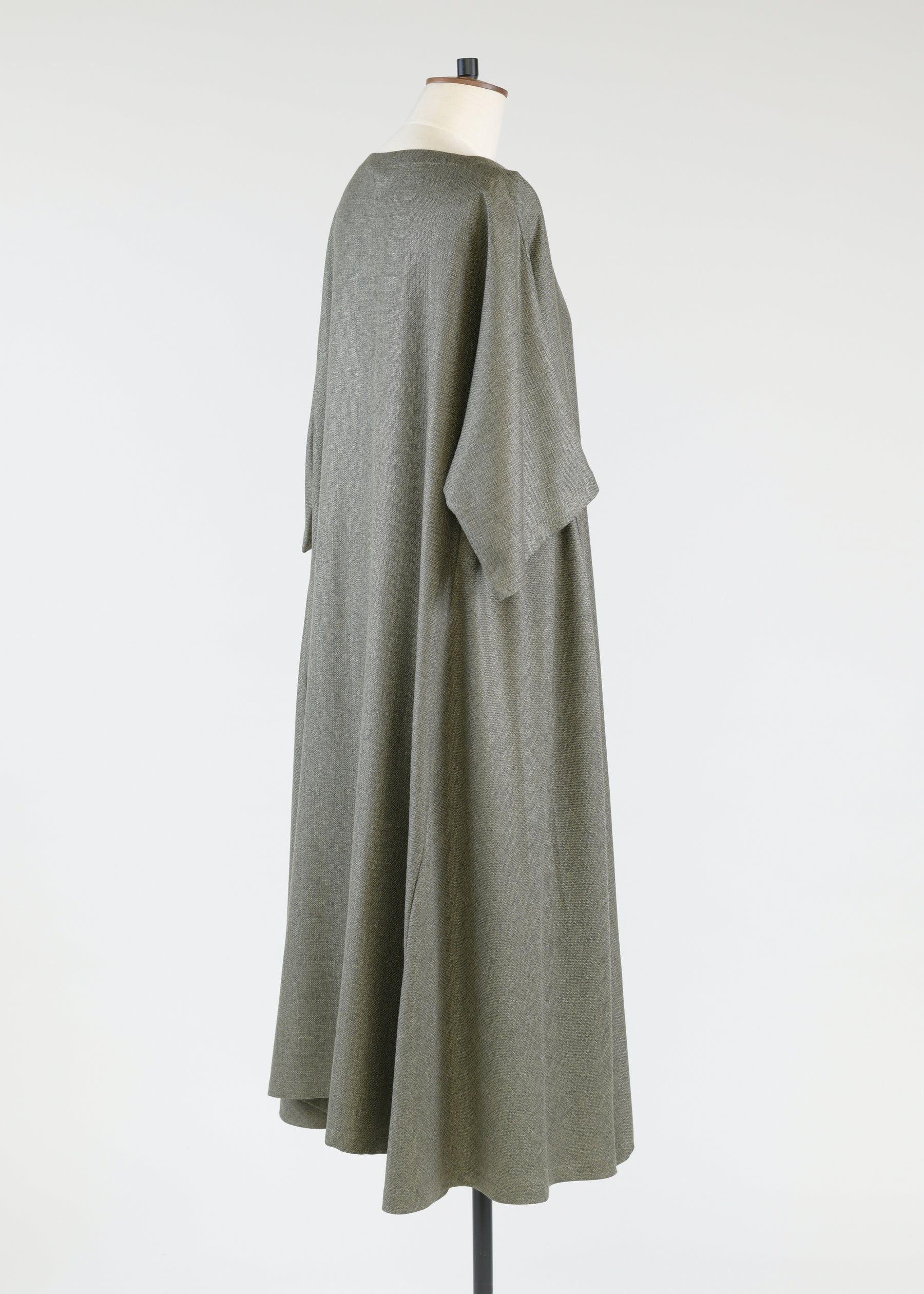 scoop neck t-shirt dress w/bias side panel