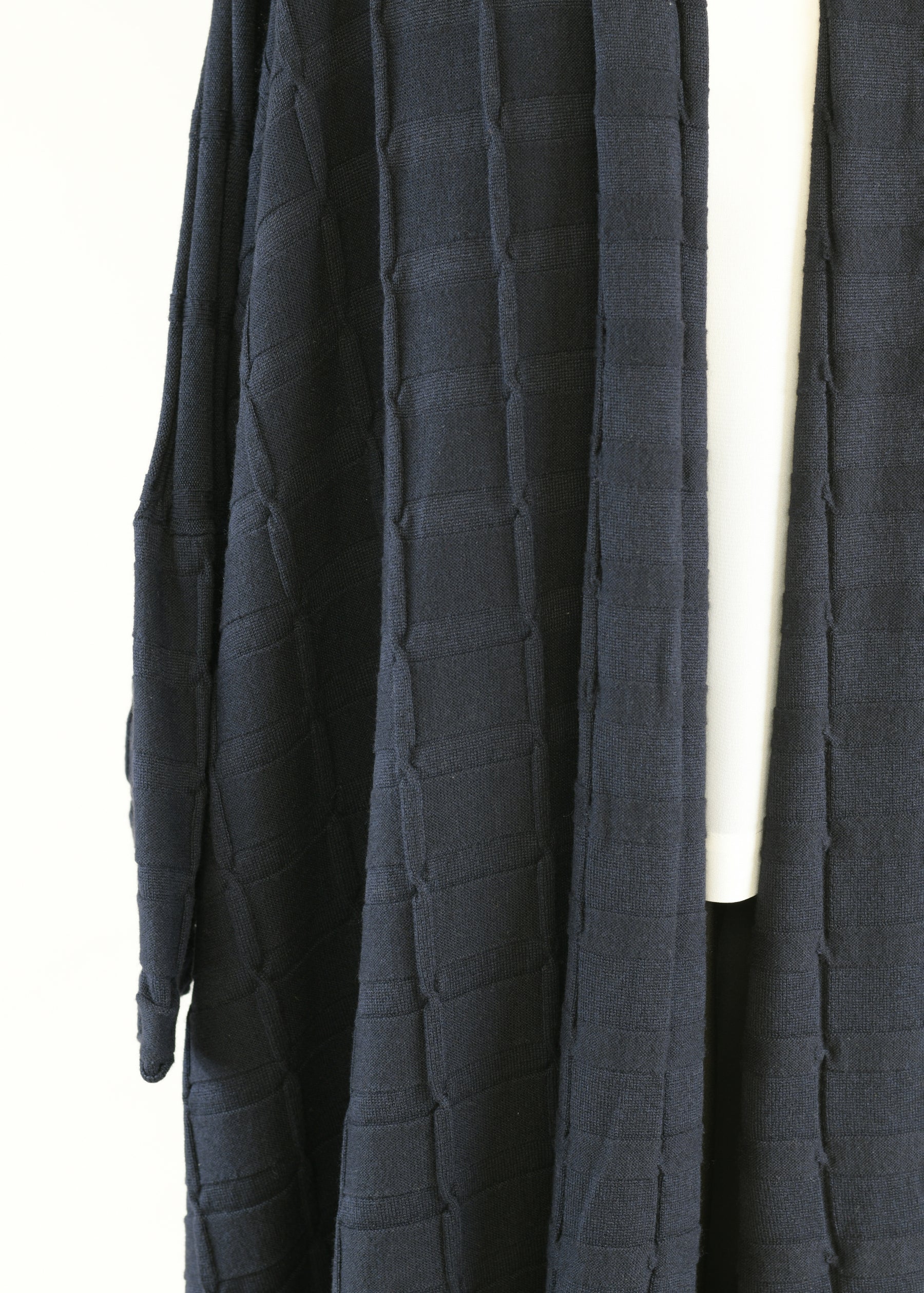 wide square shawl collar cardi coat - very long