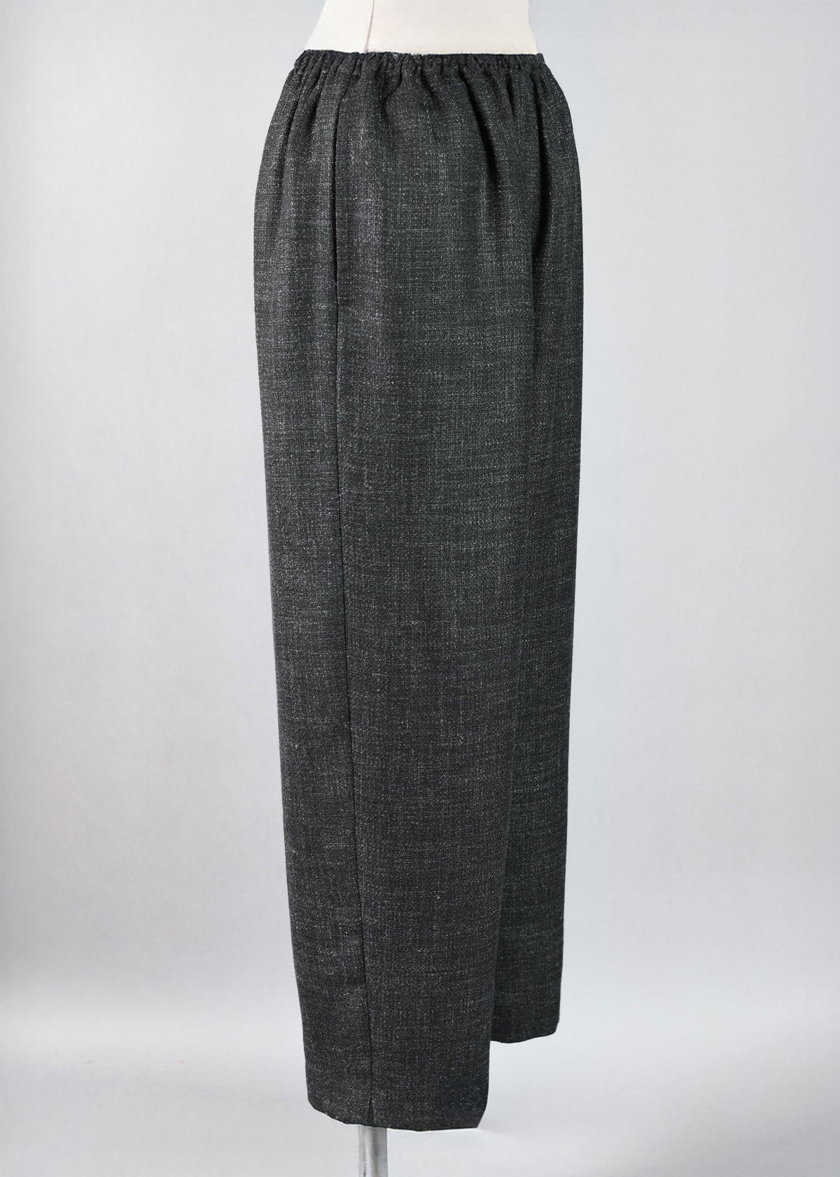 alpaca wool mix longer japanese trouser with ankle slits