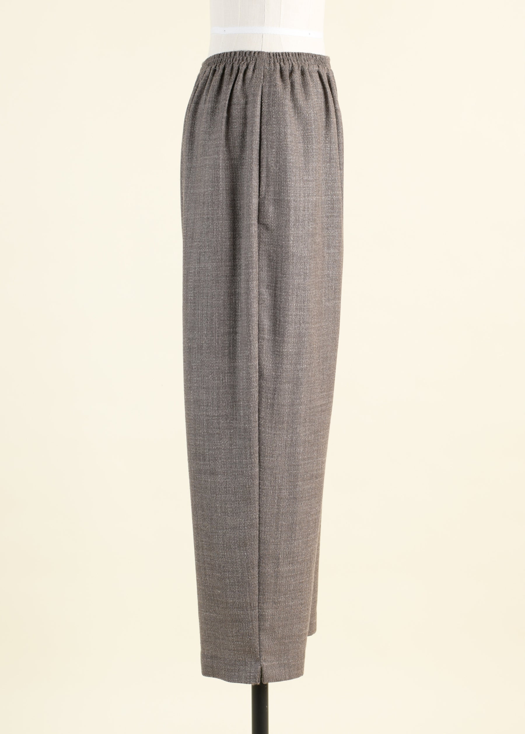 alpaca wool mix longer japanese trouser with ankle slits