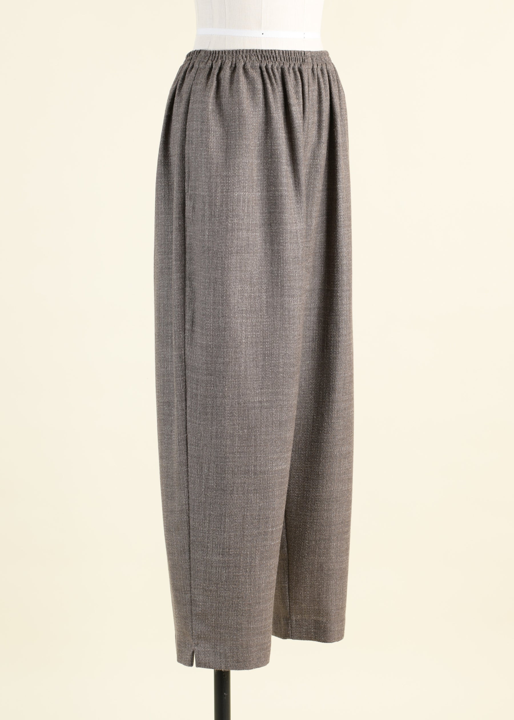 alpaca wool mix longer japanese trouser with ankle slits