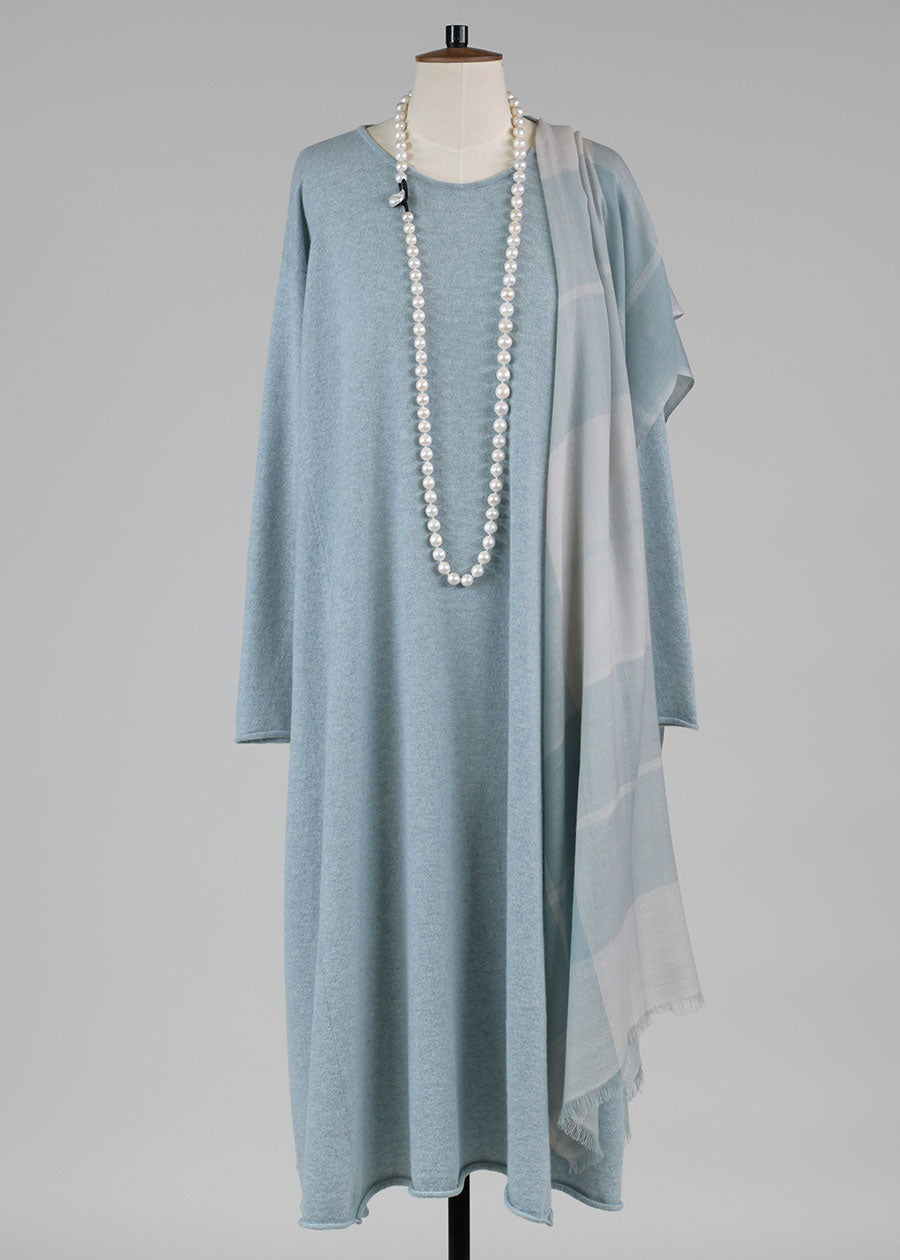 side panelled a-line bateau neck dress