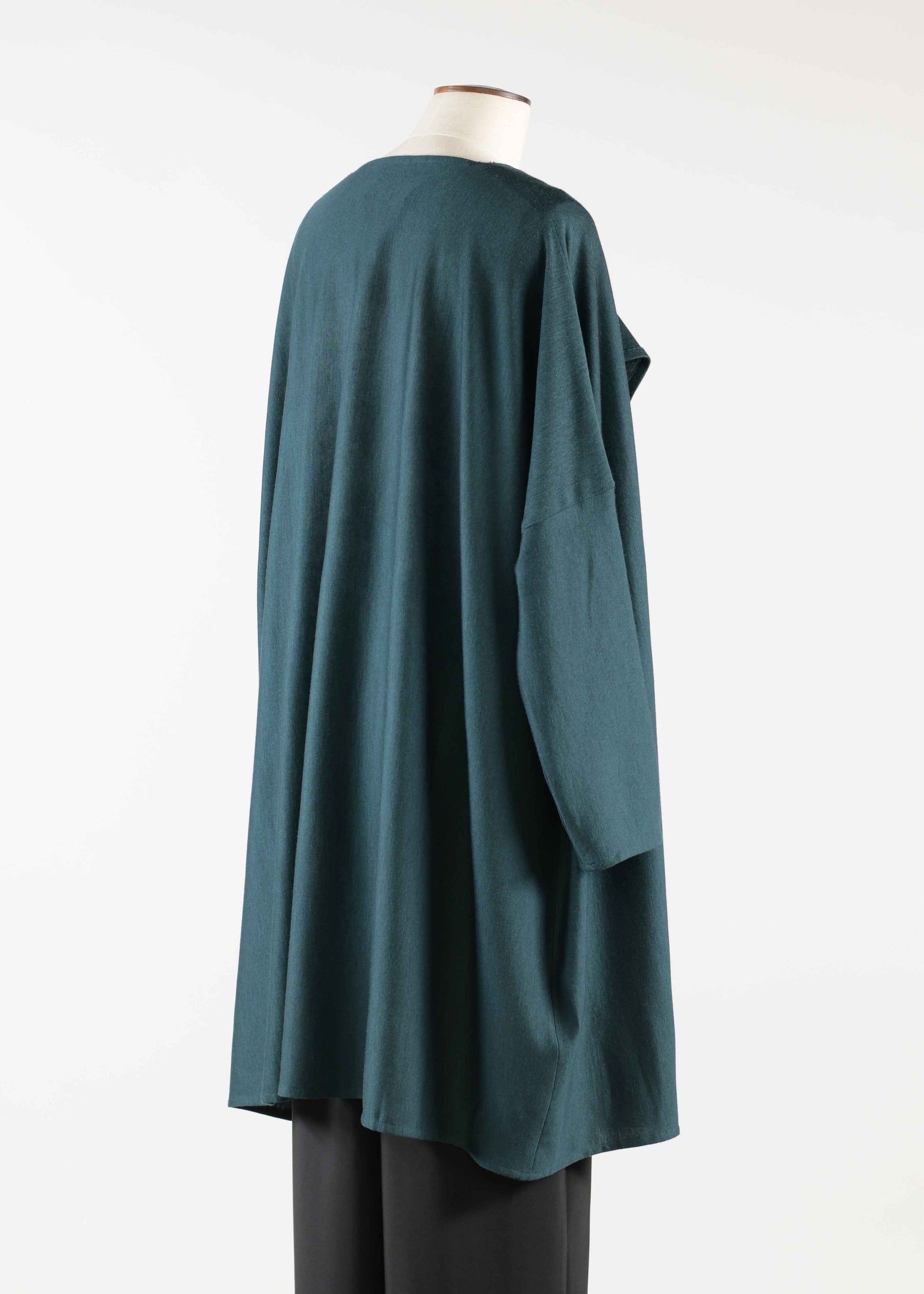 cashmere silk mix extra wide slim sleeve jacket - long plus