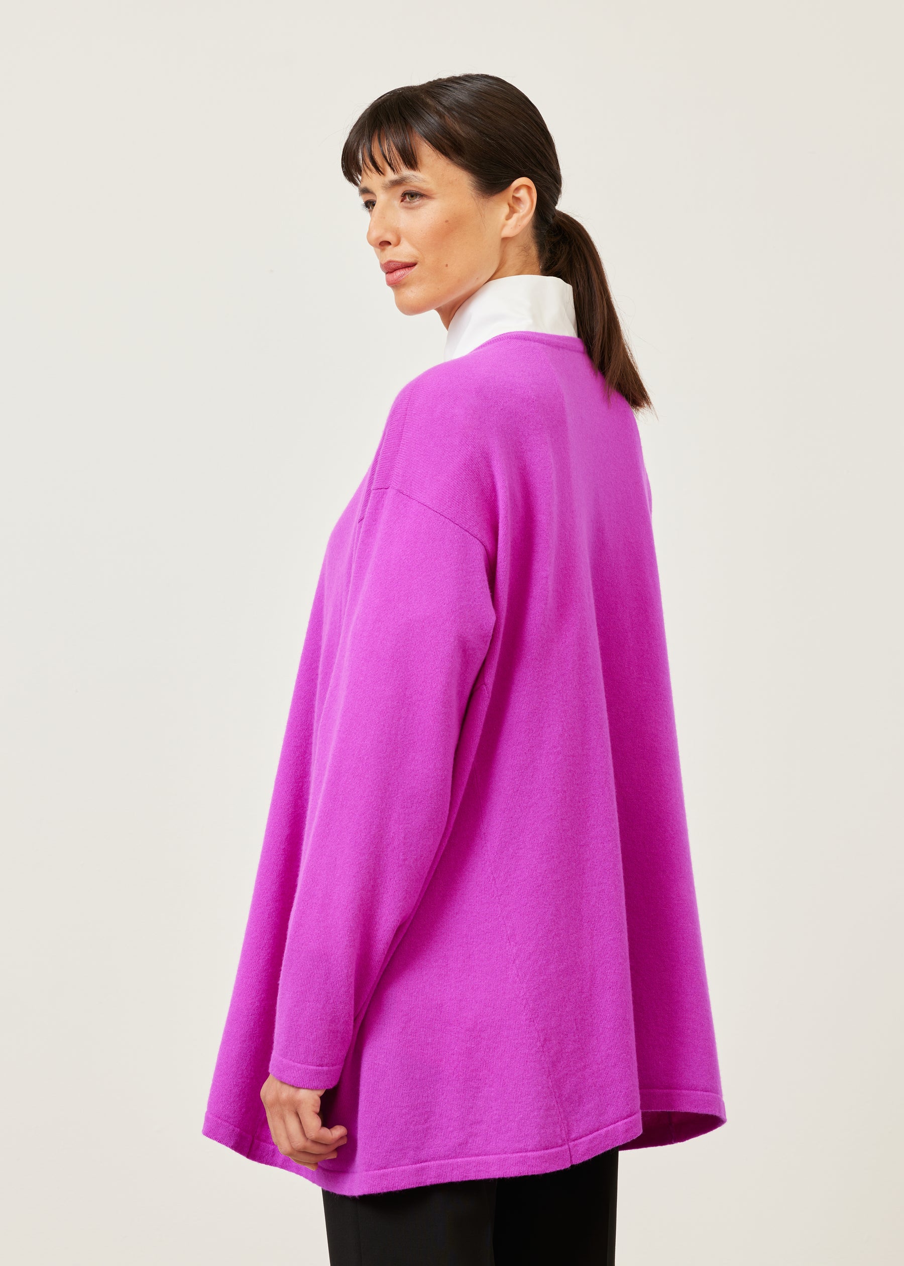 side panelled cardigan - long
