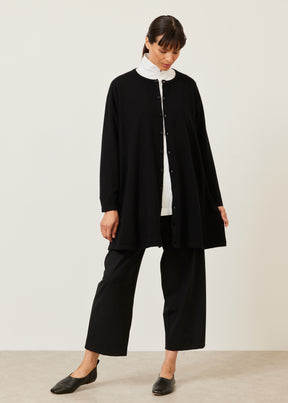 knitted side panelled cardigan - long plus