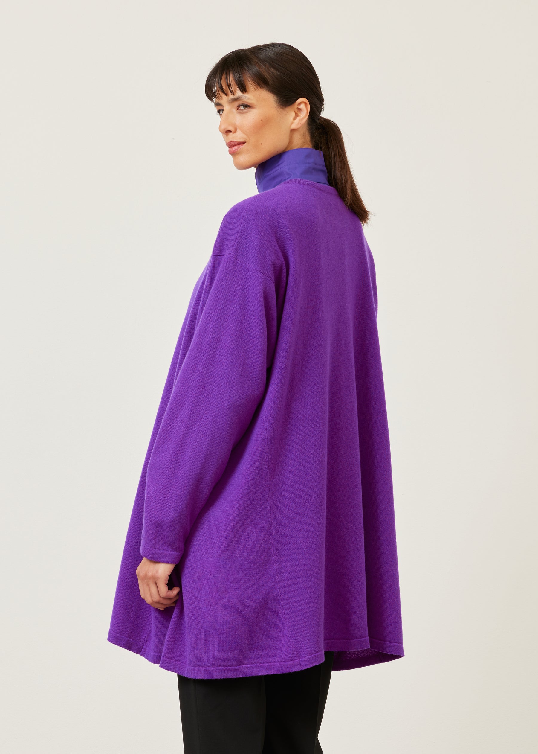 side panelled cardigan - long plus