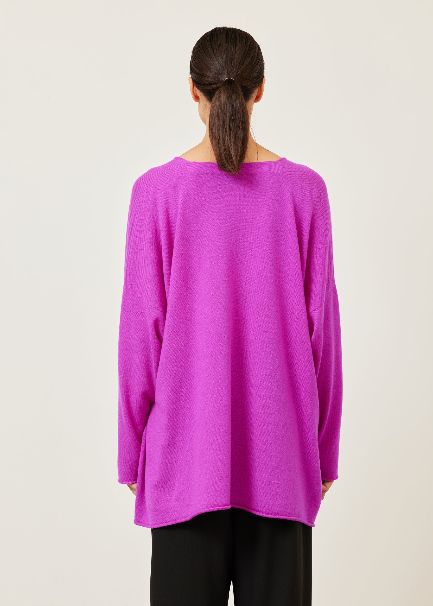 A-line v-neck sweater - long