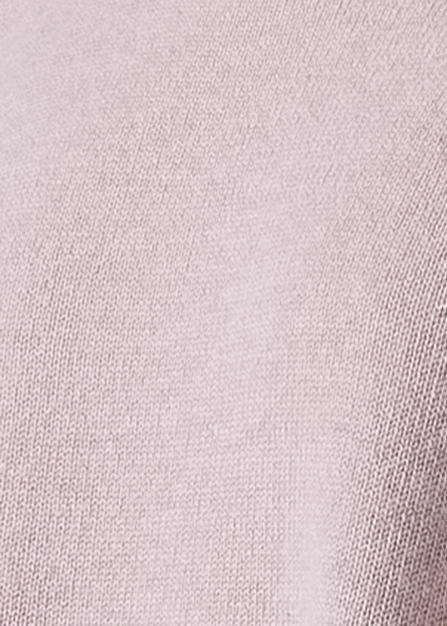 cashmere sloped shoulder round neck - long