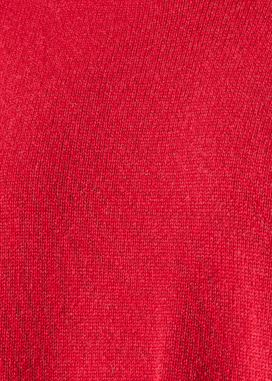 cashmere sloped shoulder round neck - long