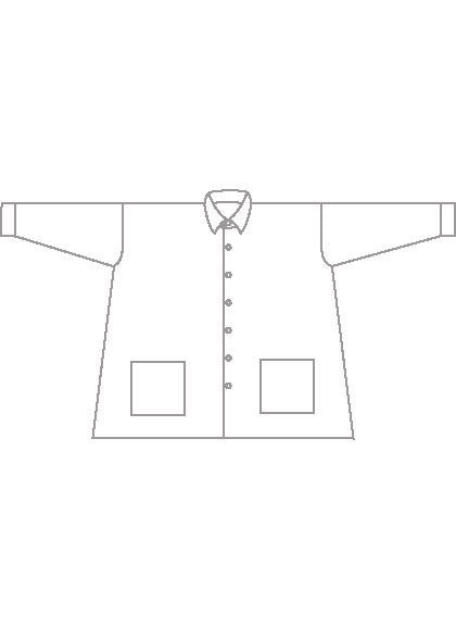 cotton wide a-line shirt jacket with collar - long plus