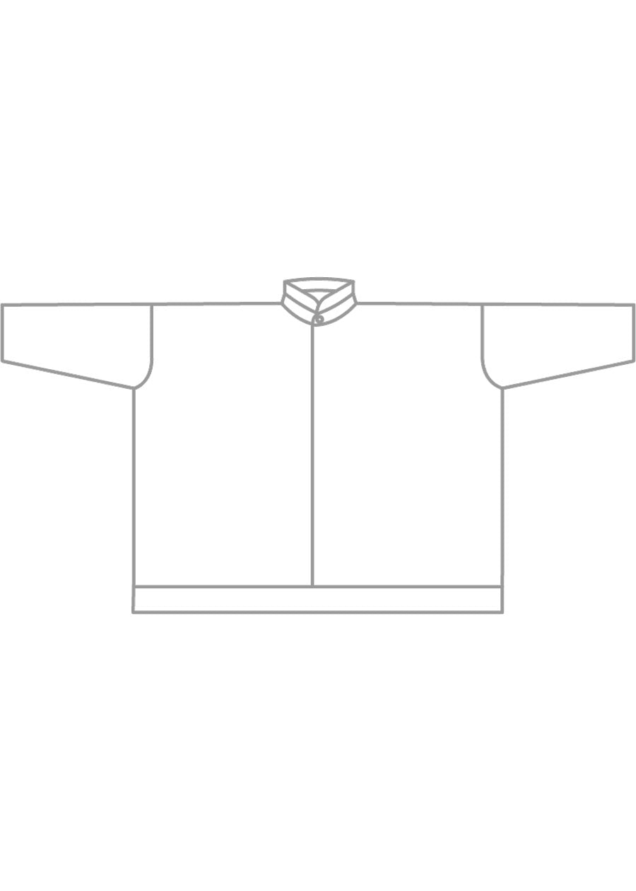 cotton wide longer back double stand collar shirt - mid plus