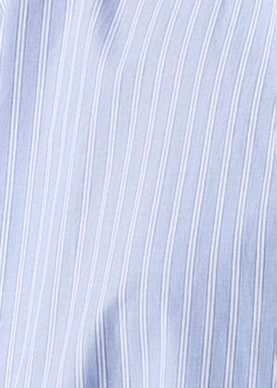 cotton wide longer back double stand collar shirt - mid plus