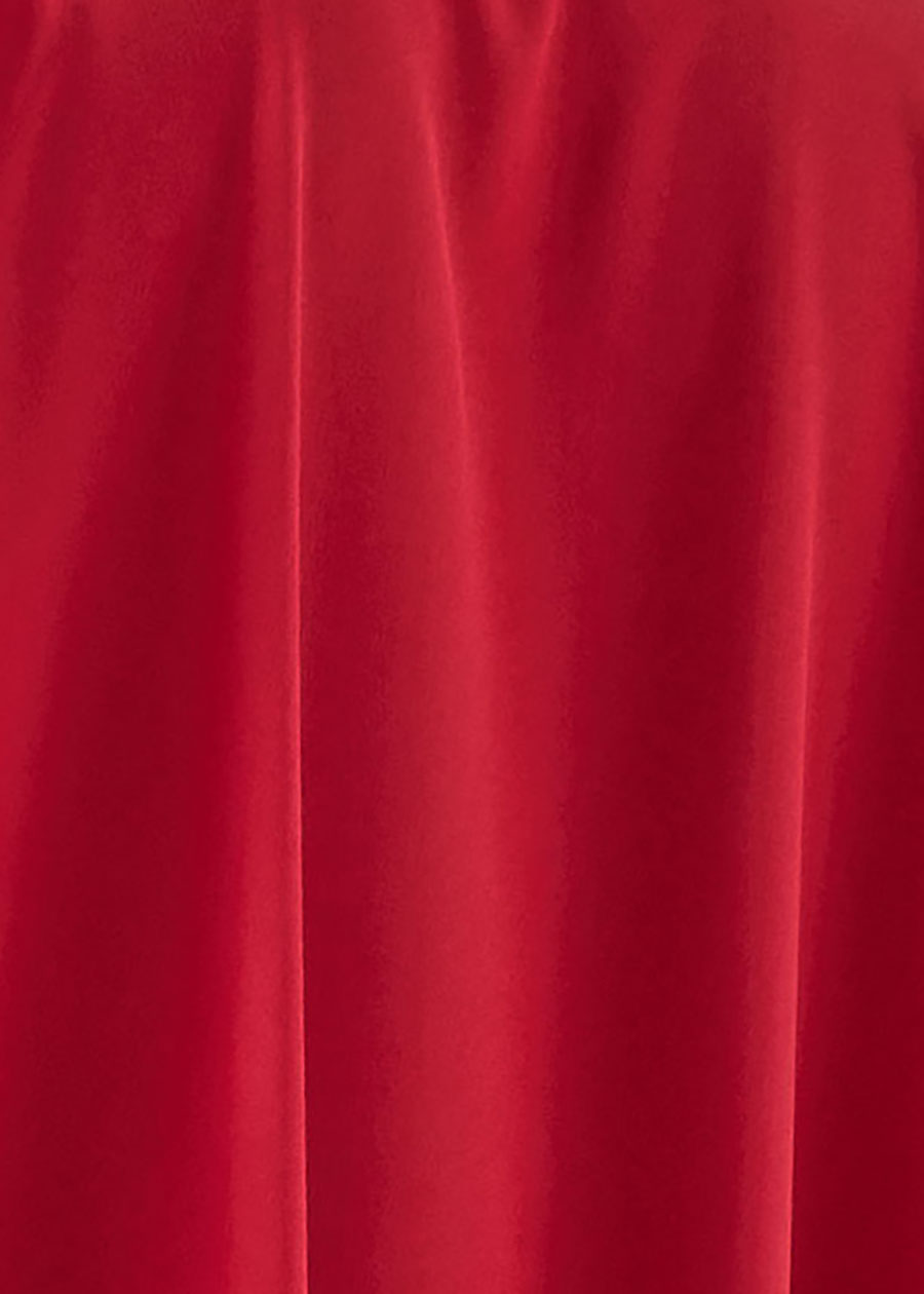 silk wide a-line collarless shirt - very long with slits