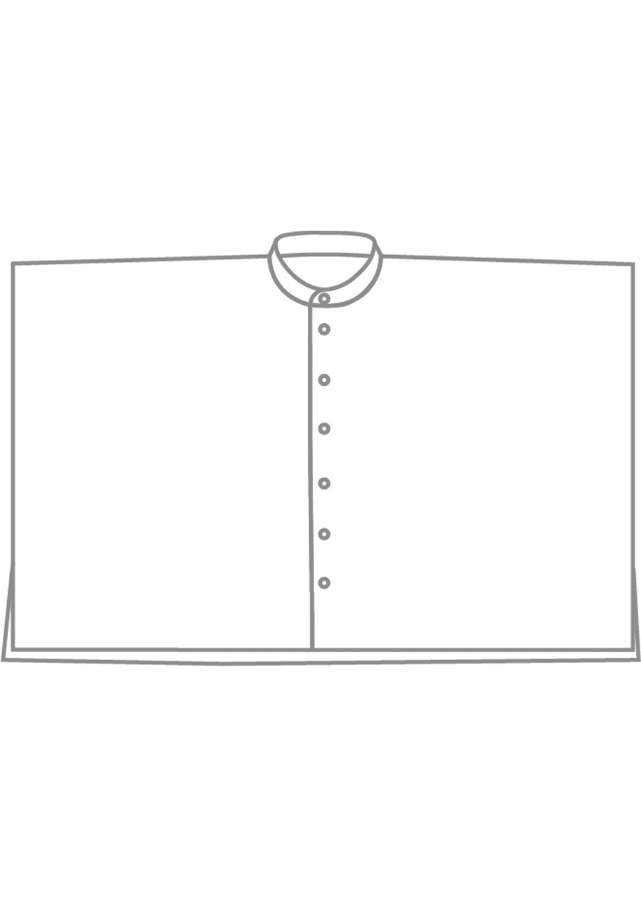 silk collarless longer back kaftan shirt - mid plus