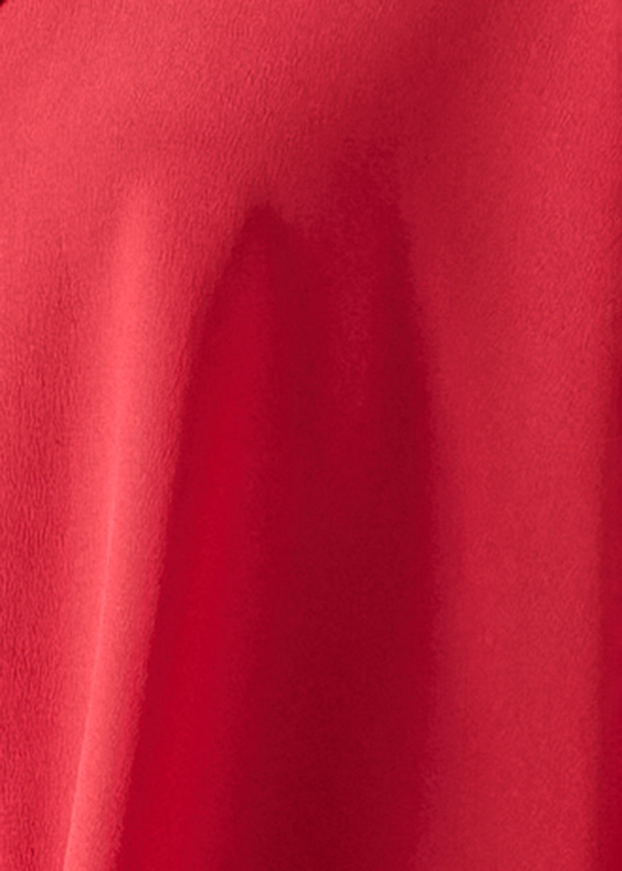 silk collarless longer back kaftan shirt - mid plus