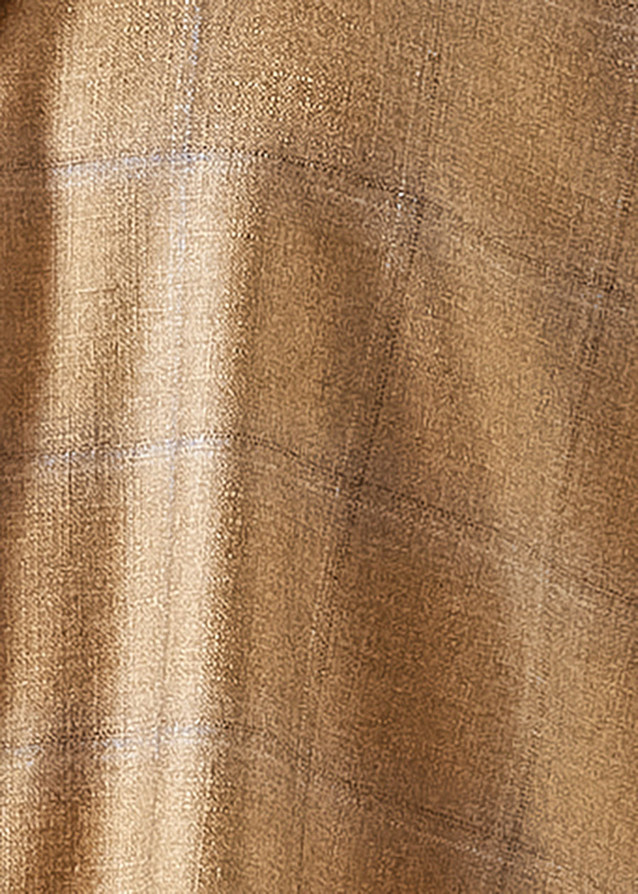 silk cashmere wide a-line shirt jacket with collar - long