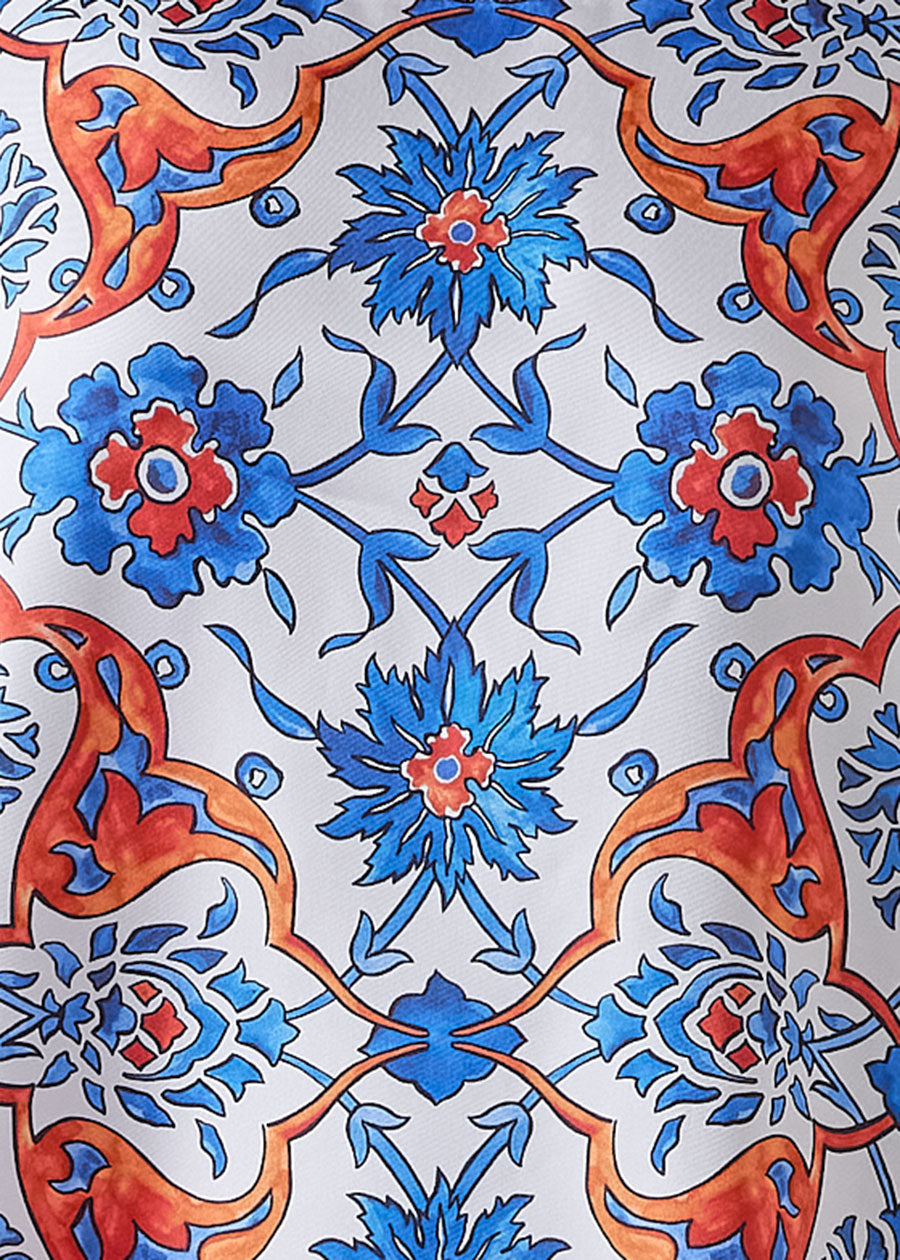 silk 3/4 sleeve scoop neck tunic - mid plus