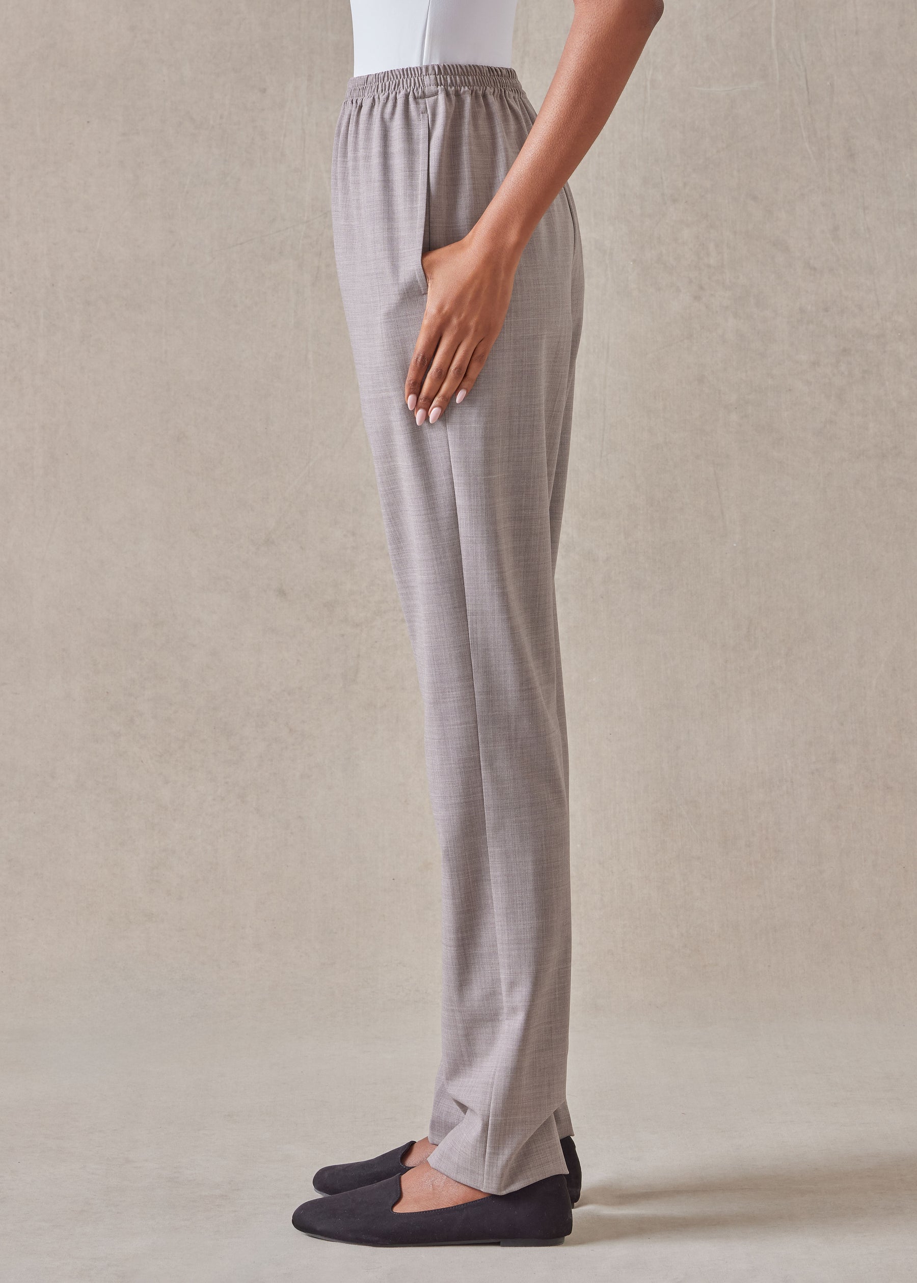 wool stretch narrow trouser