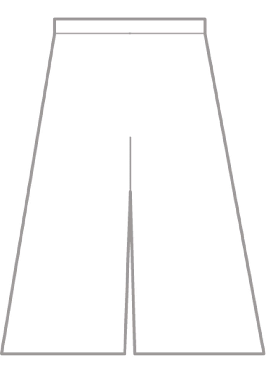 wool linen flared culotte
