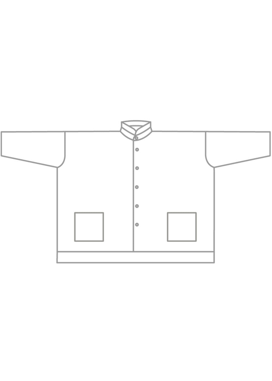wool linen wide longer back double stand collar shirt jacket - mid plus