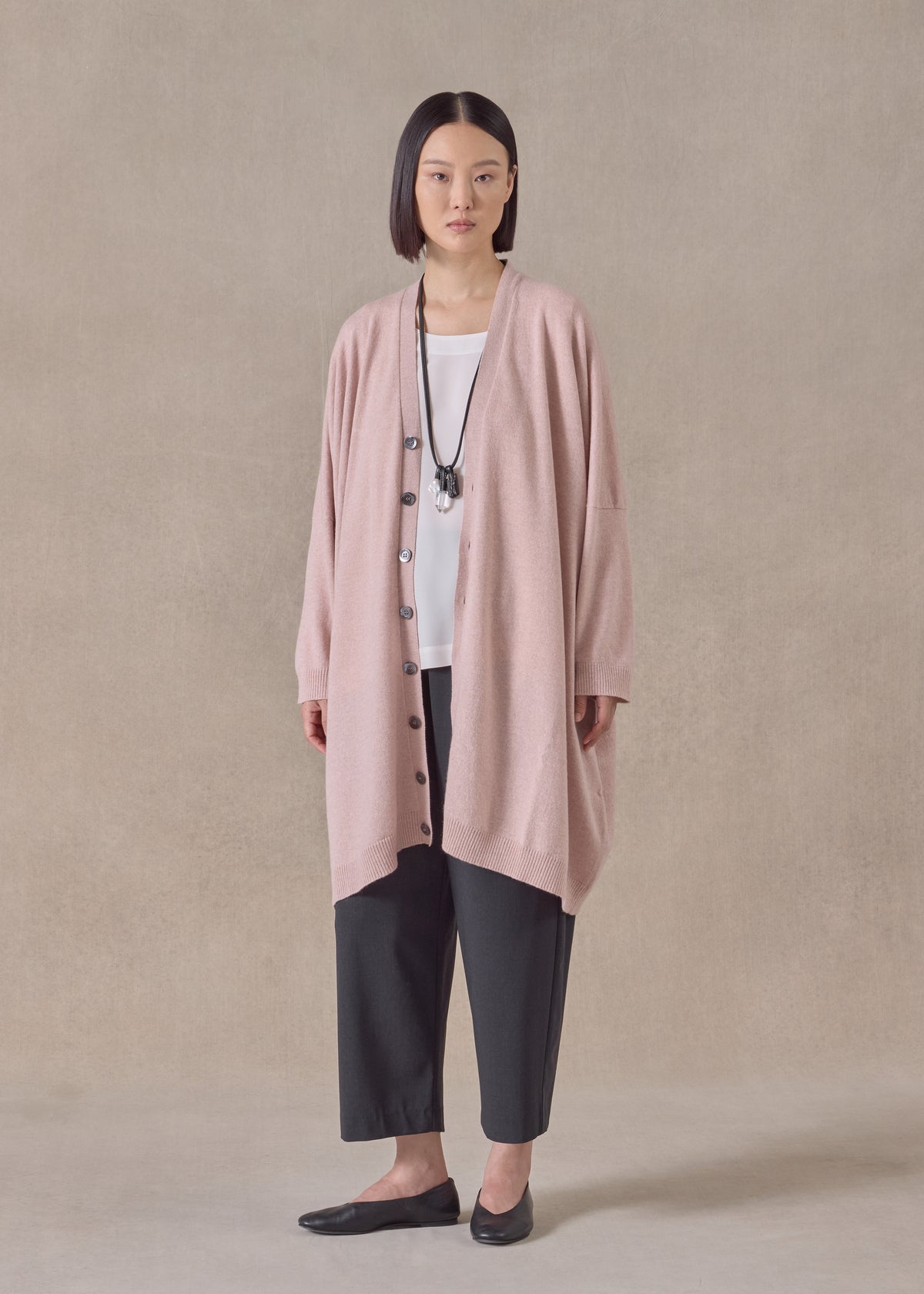 extra wide v-neck cardigan - very long