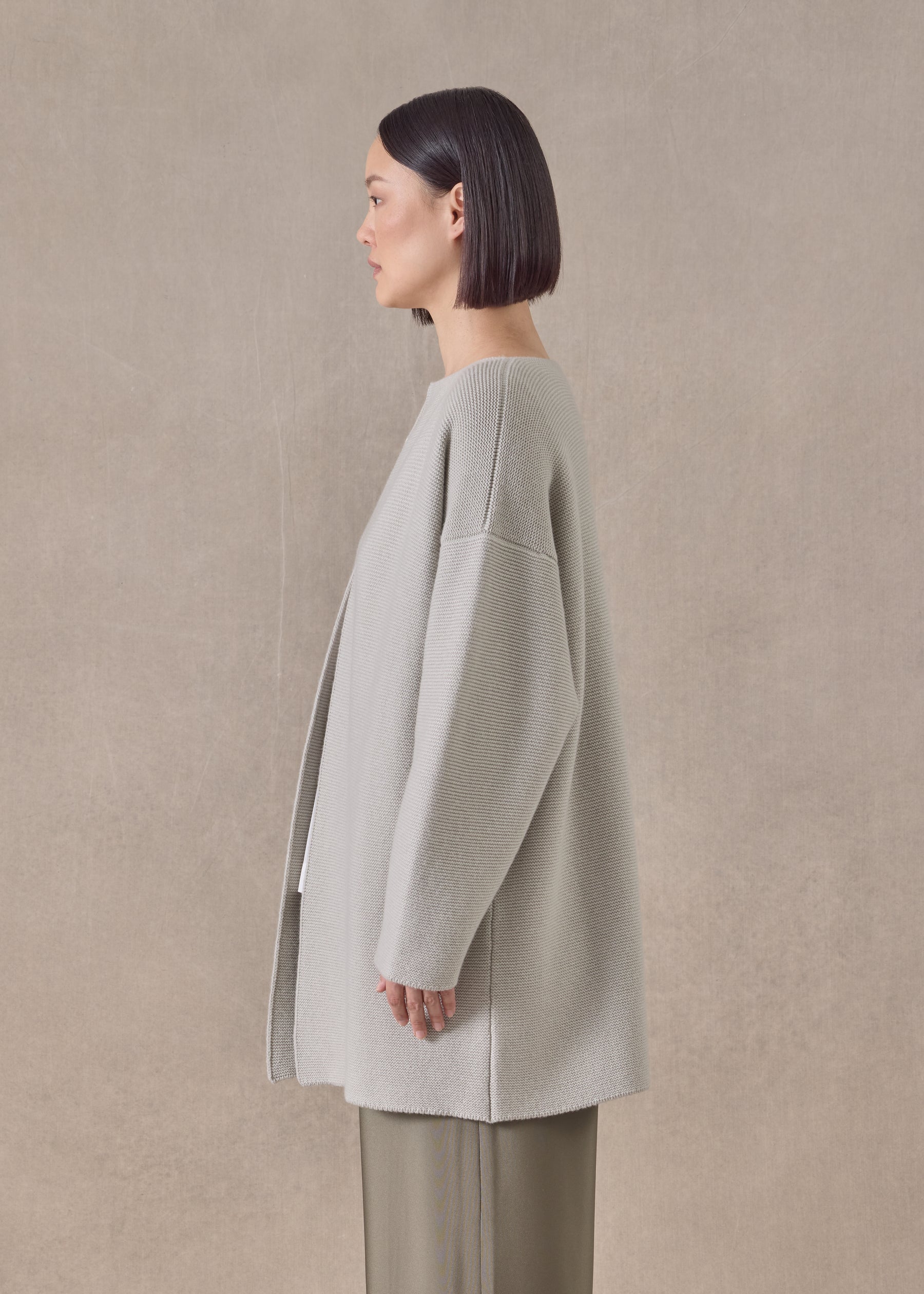 cashmere small jacket coat cardigan - long