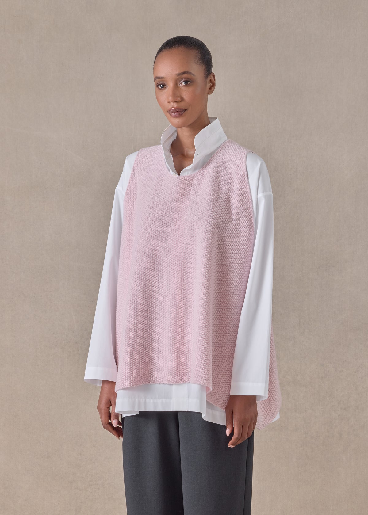 cashmere a-line sleeveless round neck - mid plus