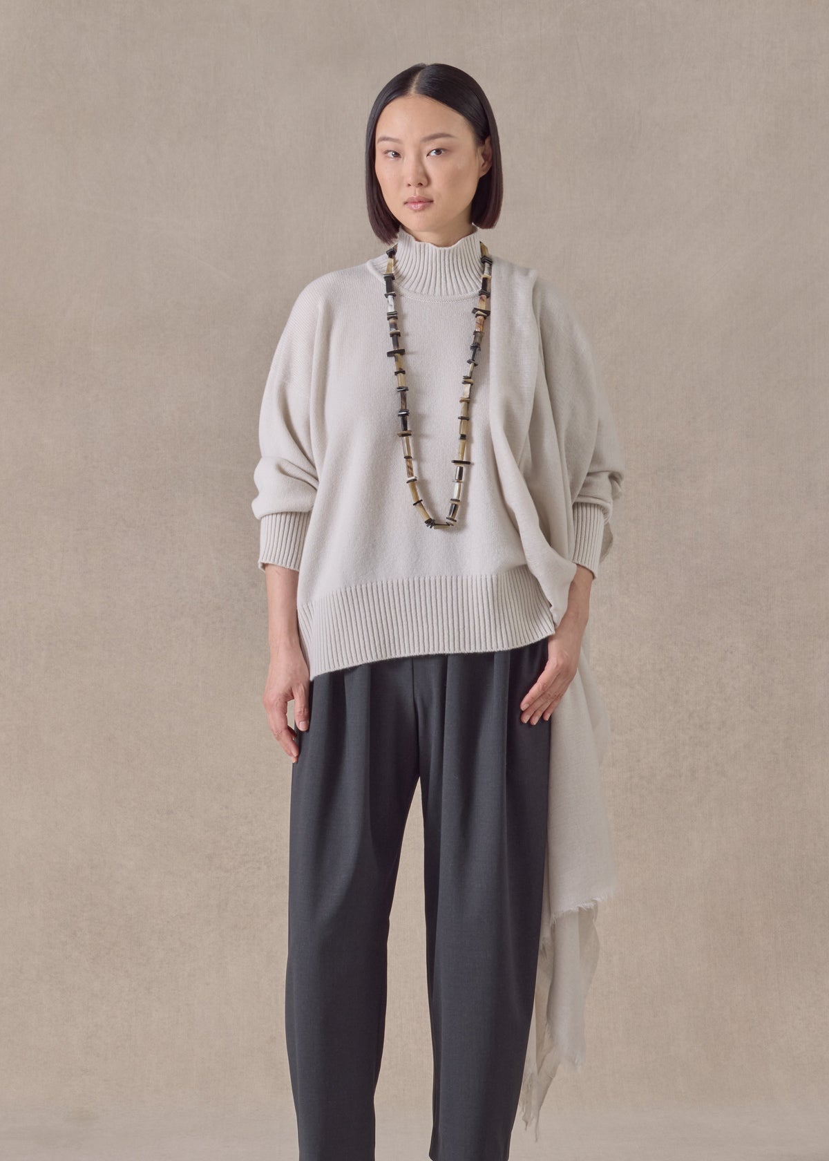 cashmere large scarf (silverlight)