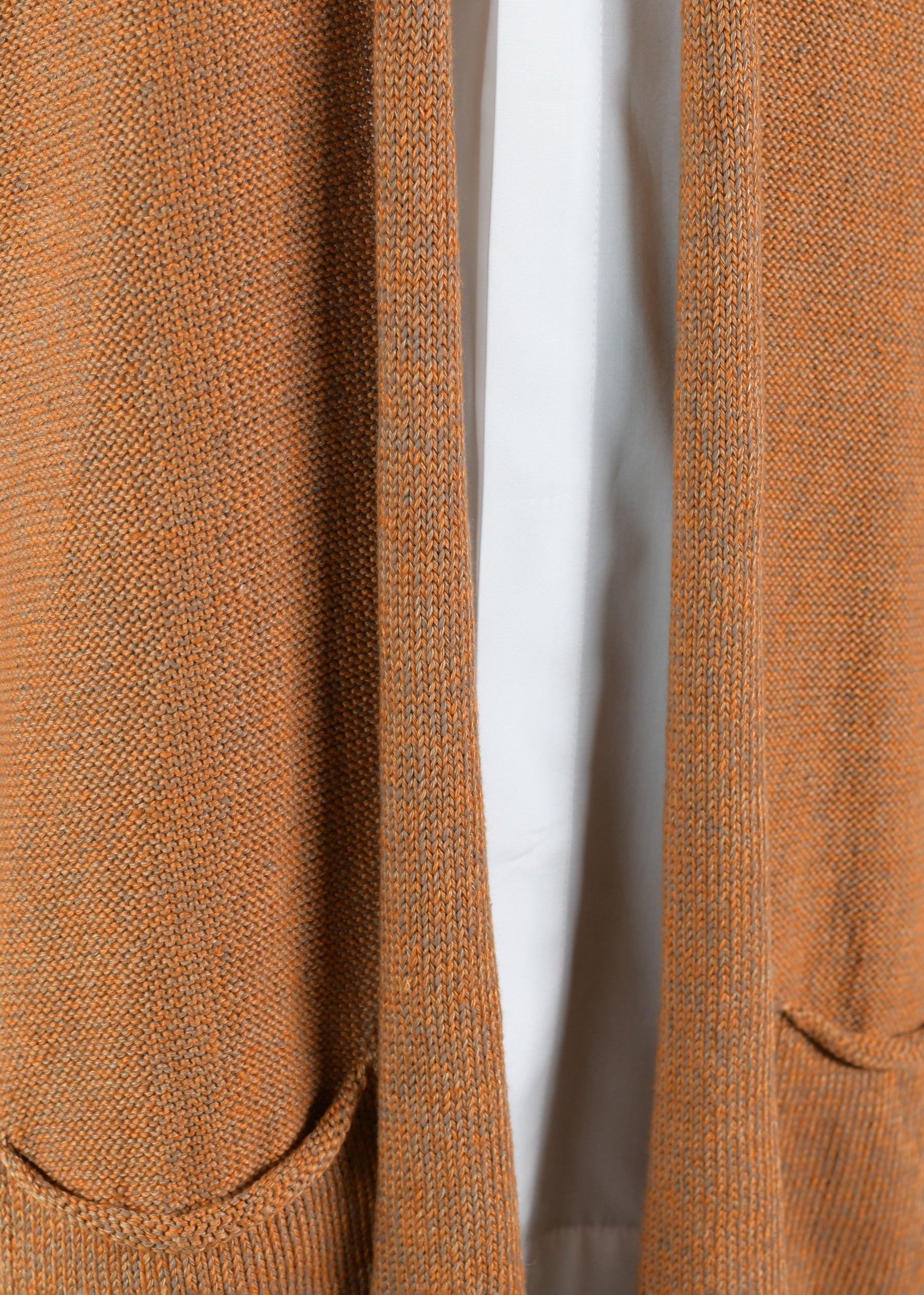 linen rolling front waistcoat - long