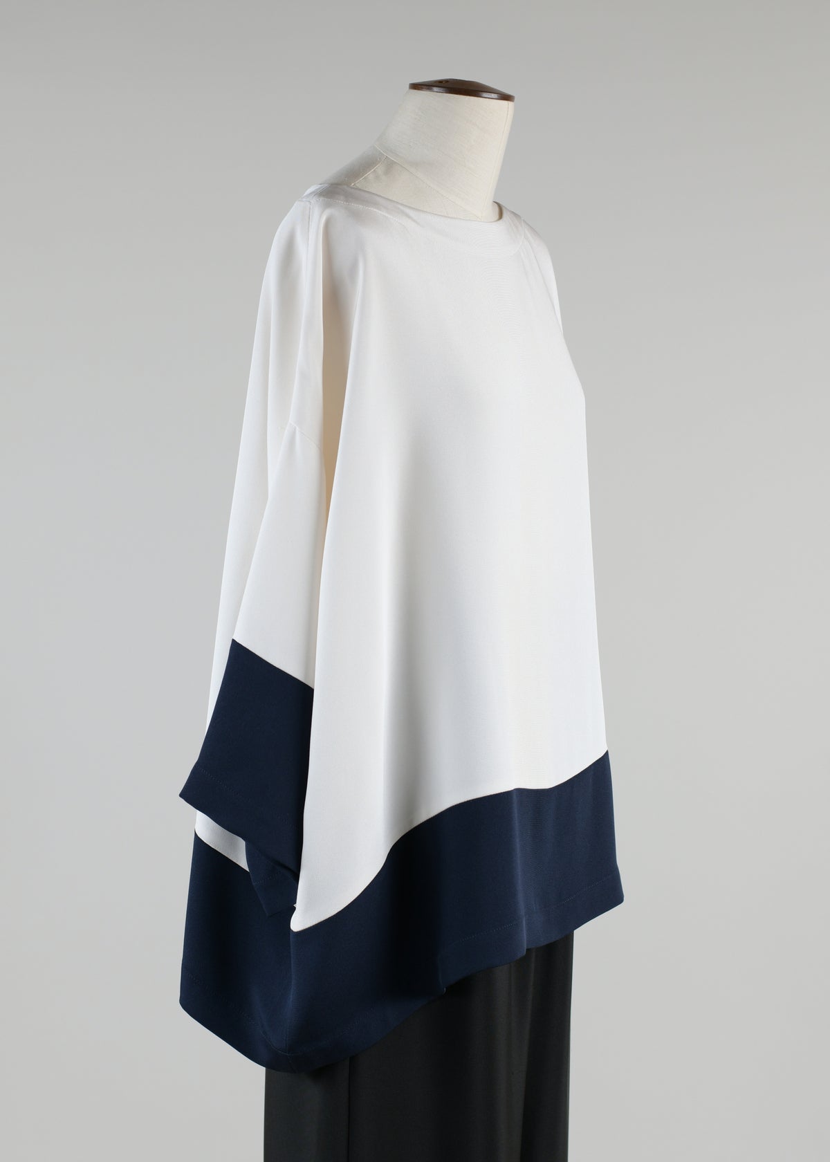 3/4 sleeve bateau neck tunic - long
