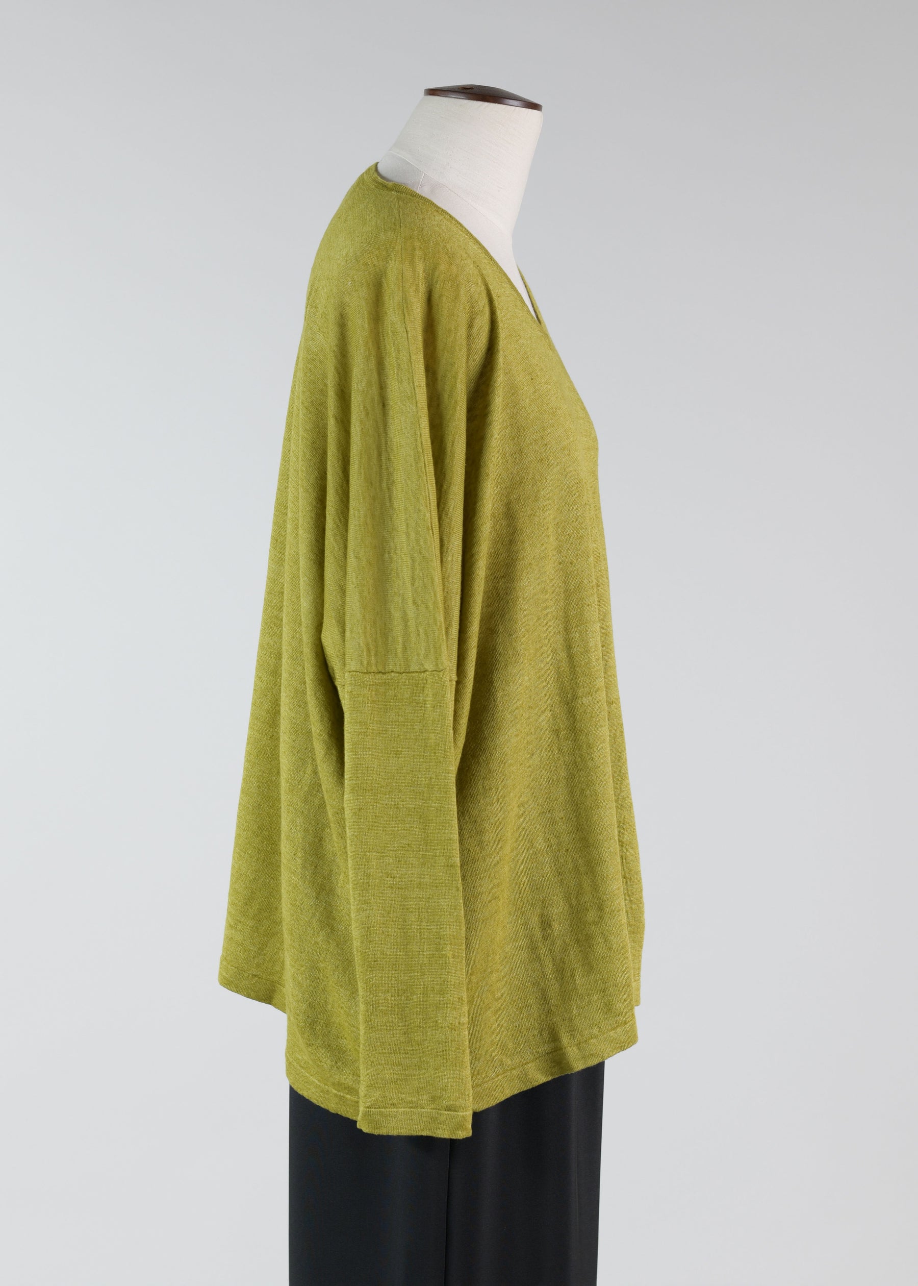 linen v neck - long