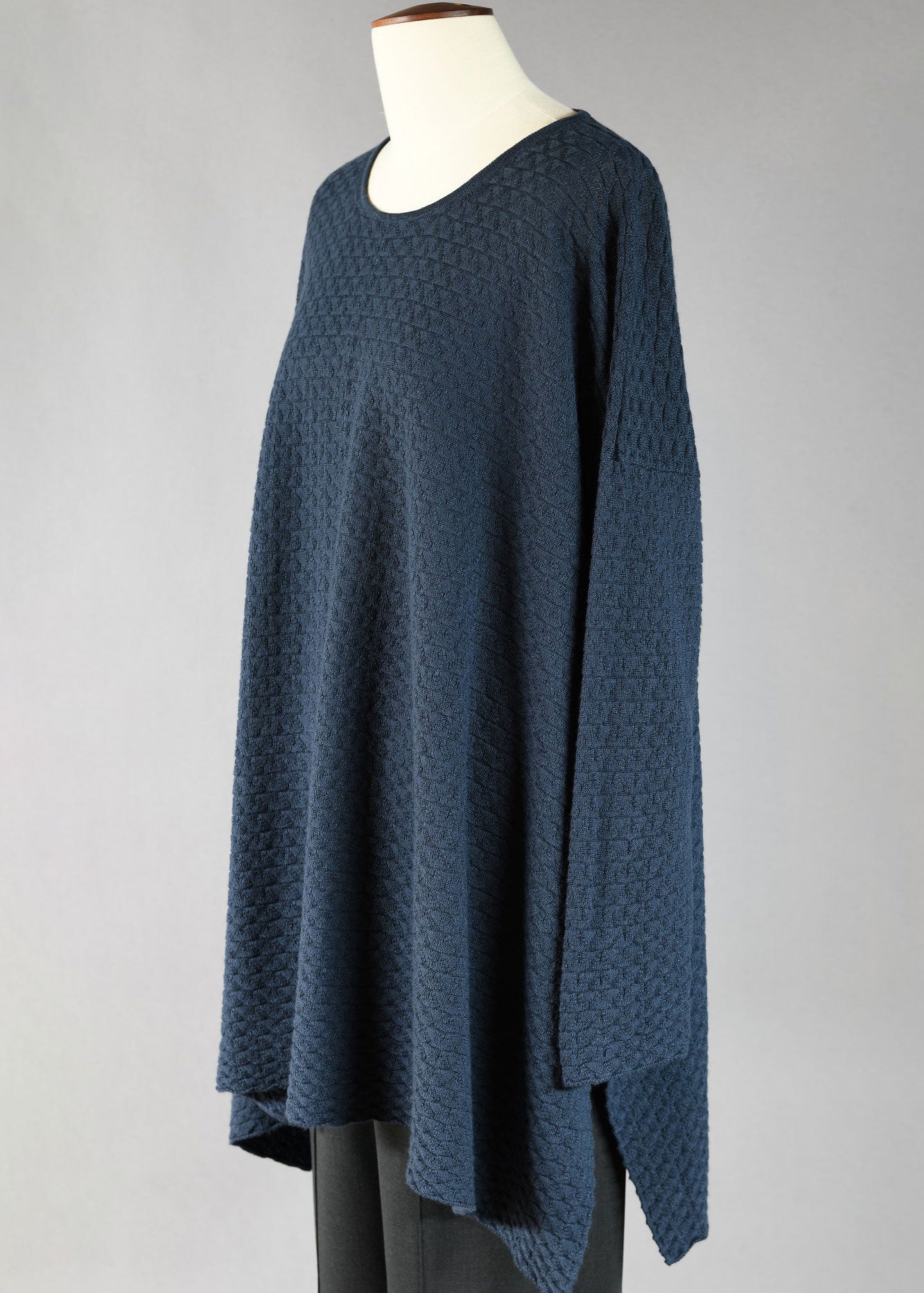 cashmere linen mix slim sleeve bateau neck dps sweater - long
