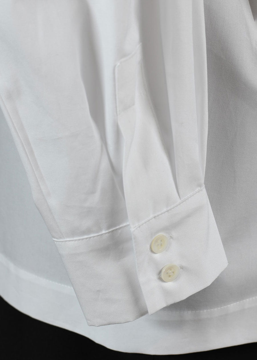 cotton slim a-line angle-to-frnt side seam shirt w/col-lg