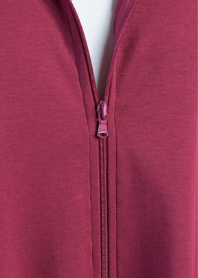 hooded zipped top - long