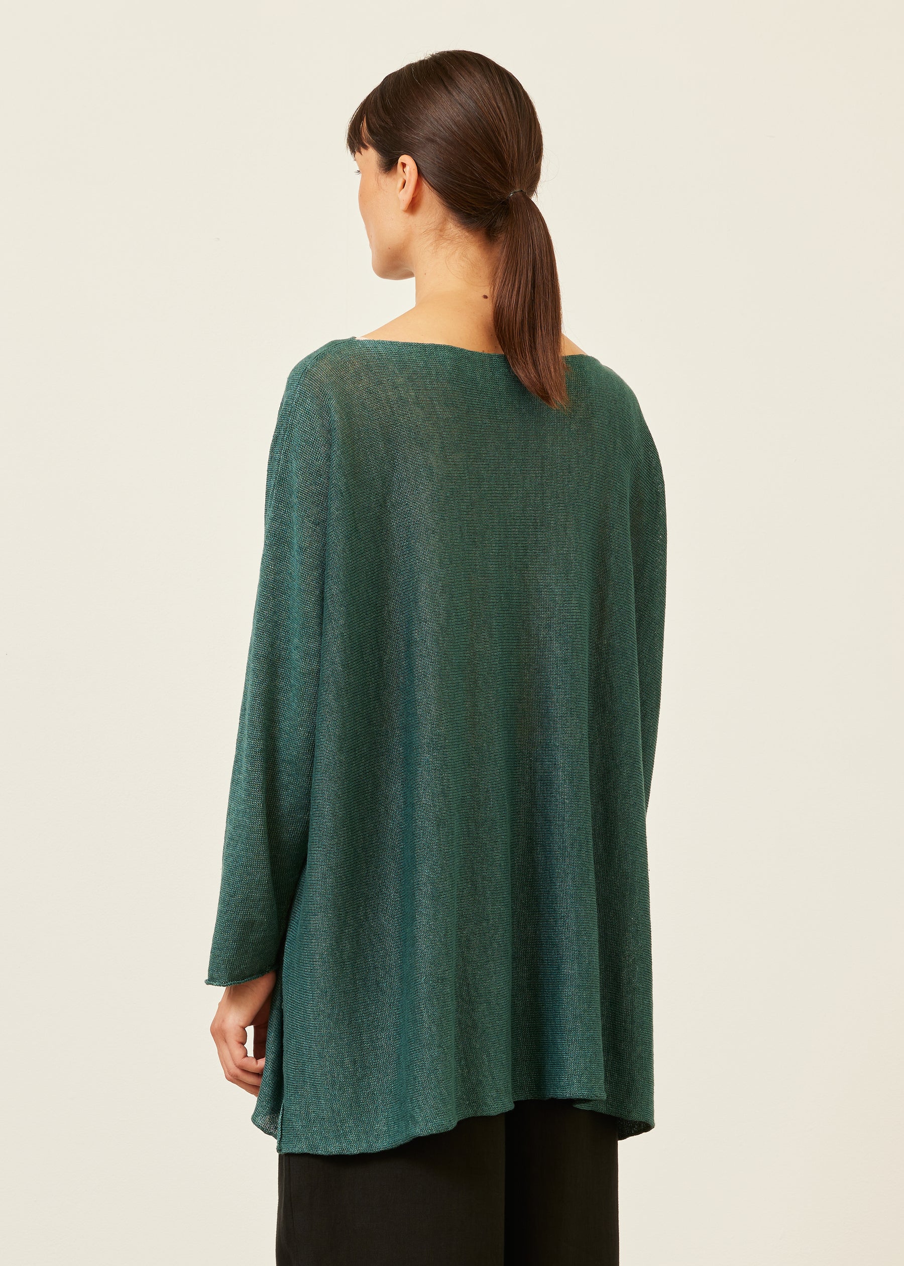 sideways knitted sweater - long