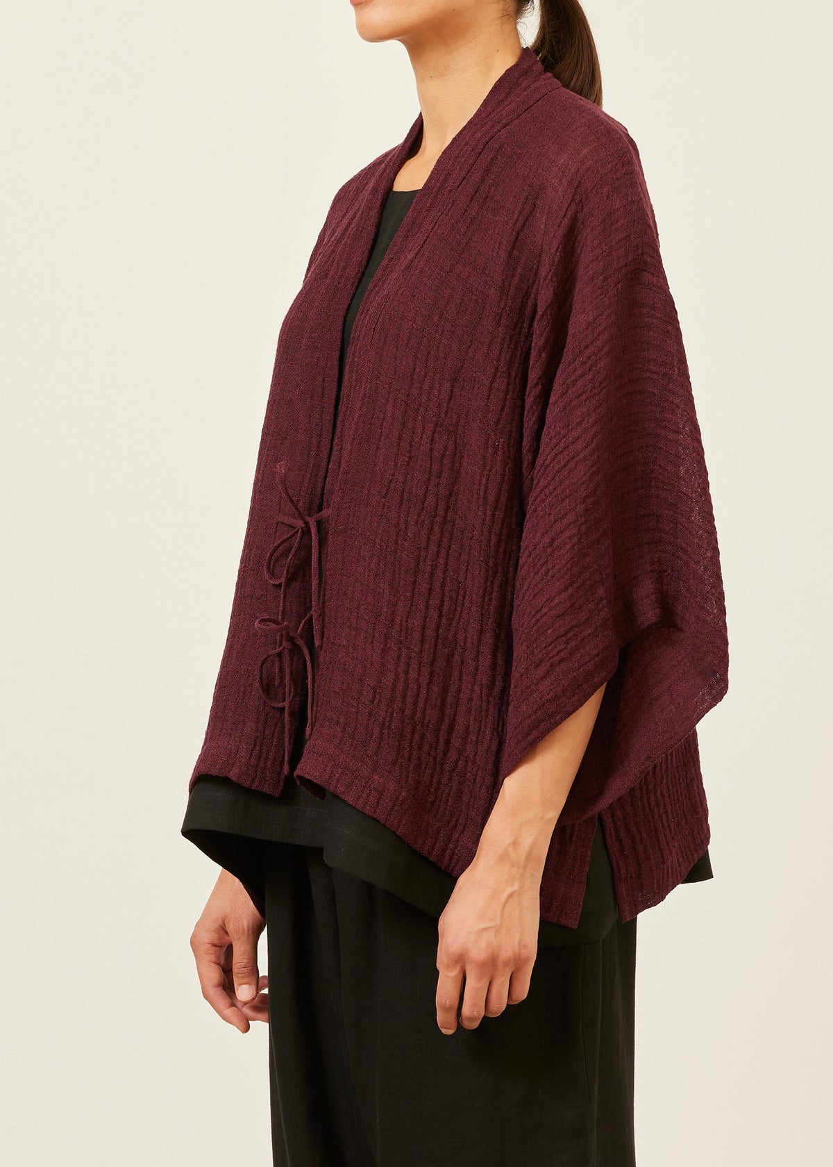 linen gauze shanghai jacket - mid